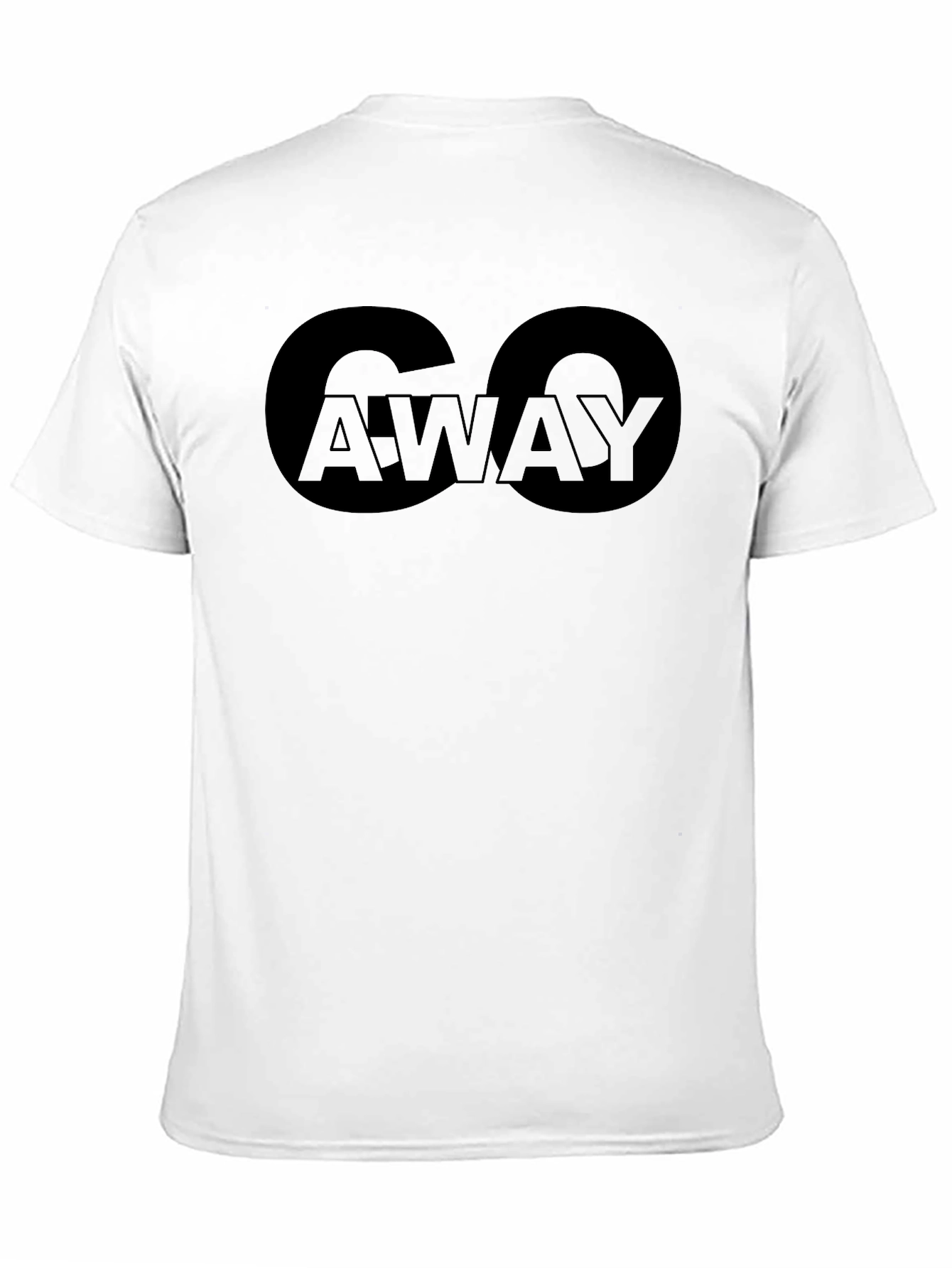 Go Away Graphic T-Shirt - Black Crew Neck Tee