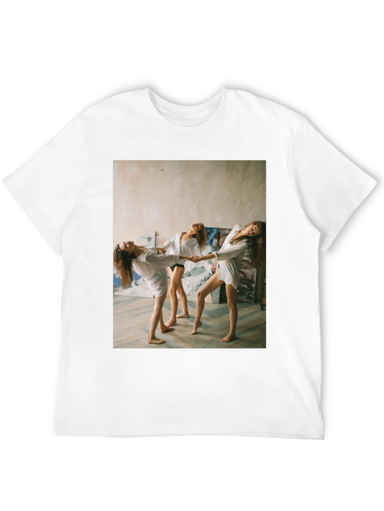 Unique Graphic T-Shirt - Women Dancing Design