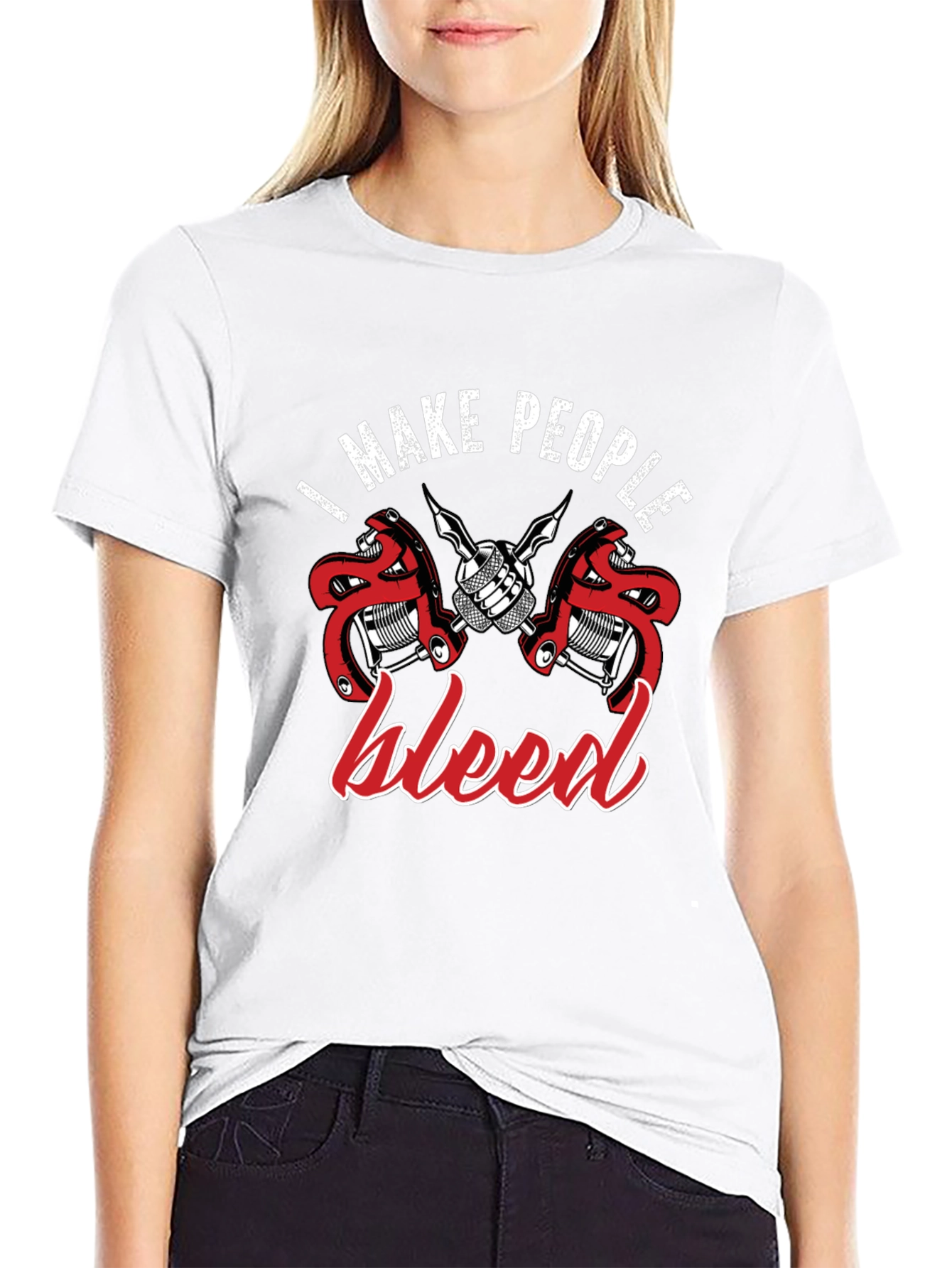Tattoo Artist Graphic T-Shirt: I Make People Bleed