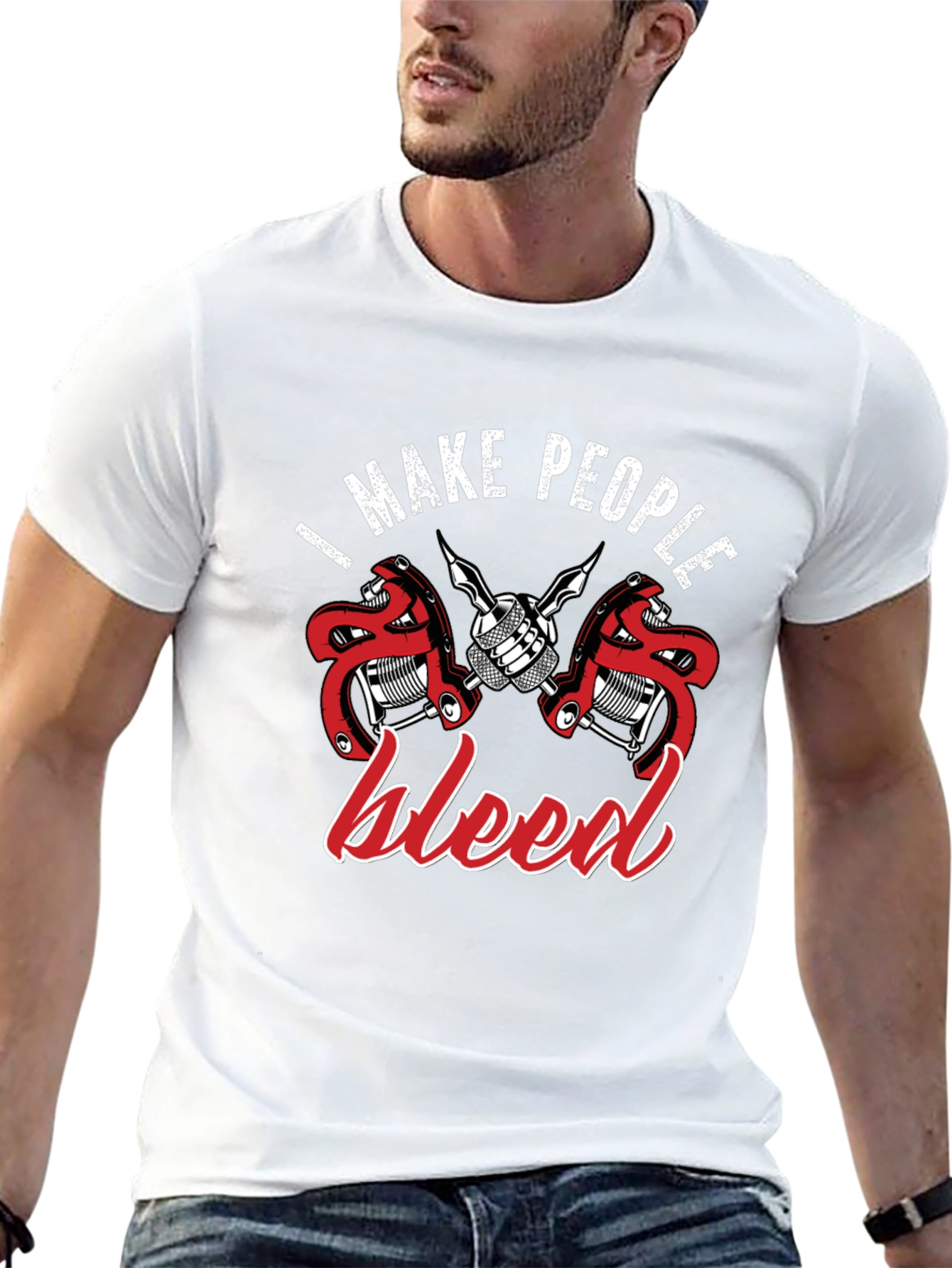 Tattoo Artist Graphic T-Shirt: I Make People Bleed