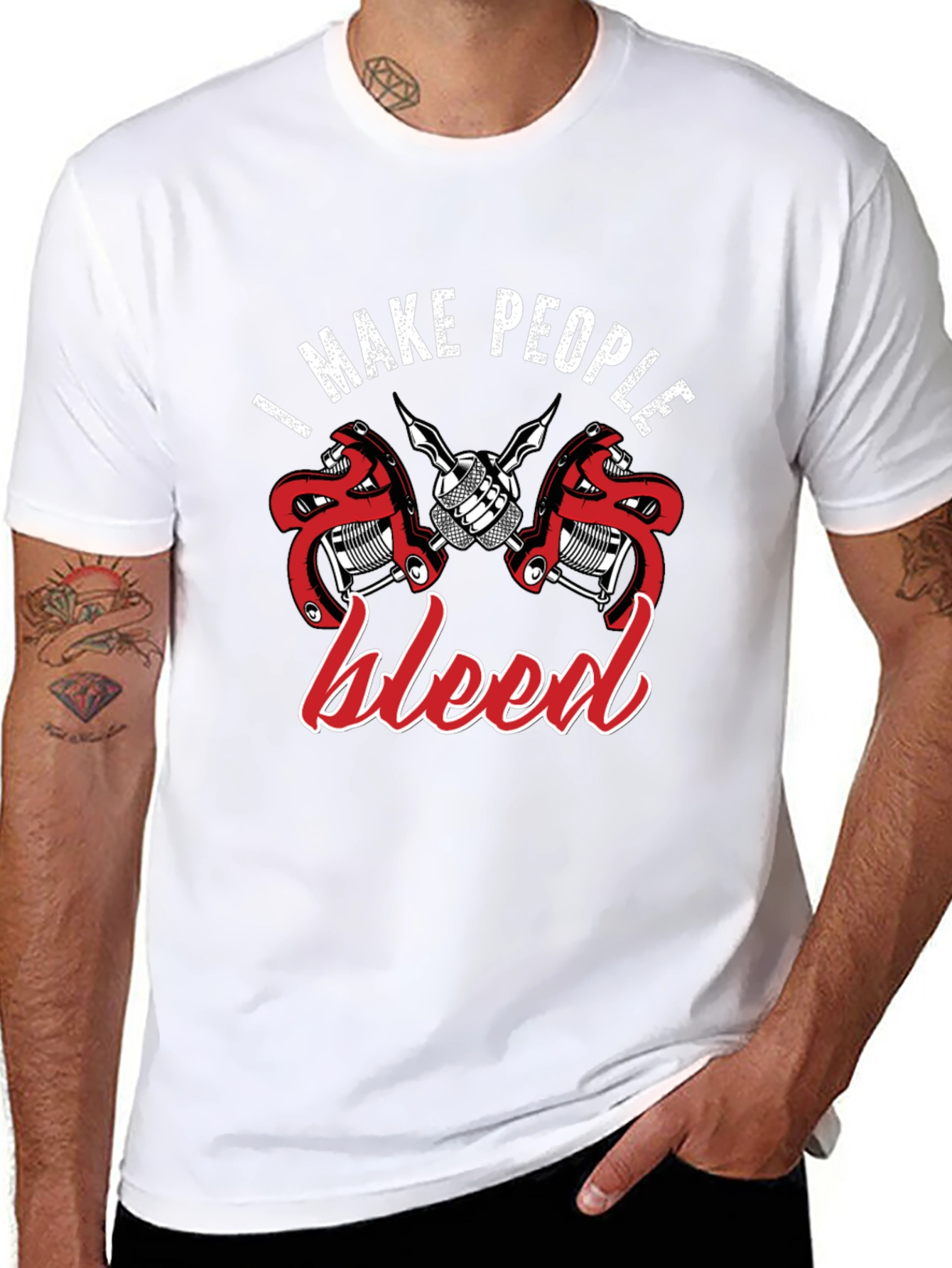 Tattoo Artist Graphic T-Shirt: I Make People Bleed