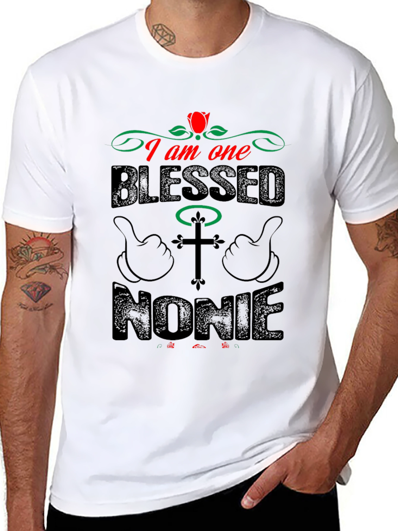 Blessed Nonie T-Shirt - Religious Family Gift