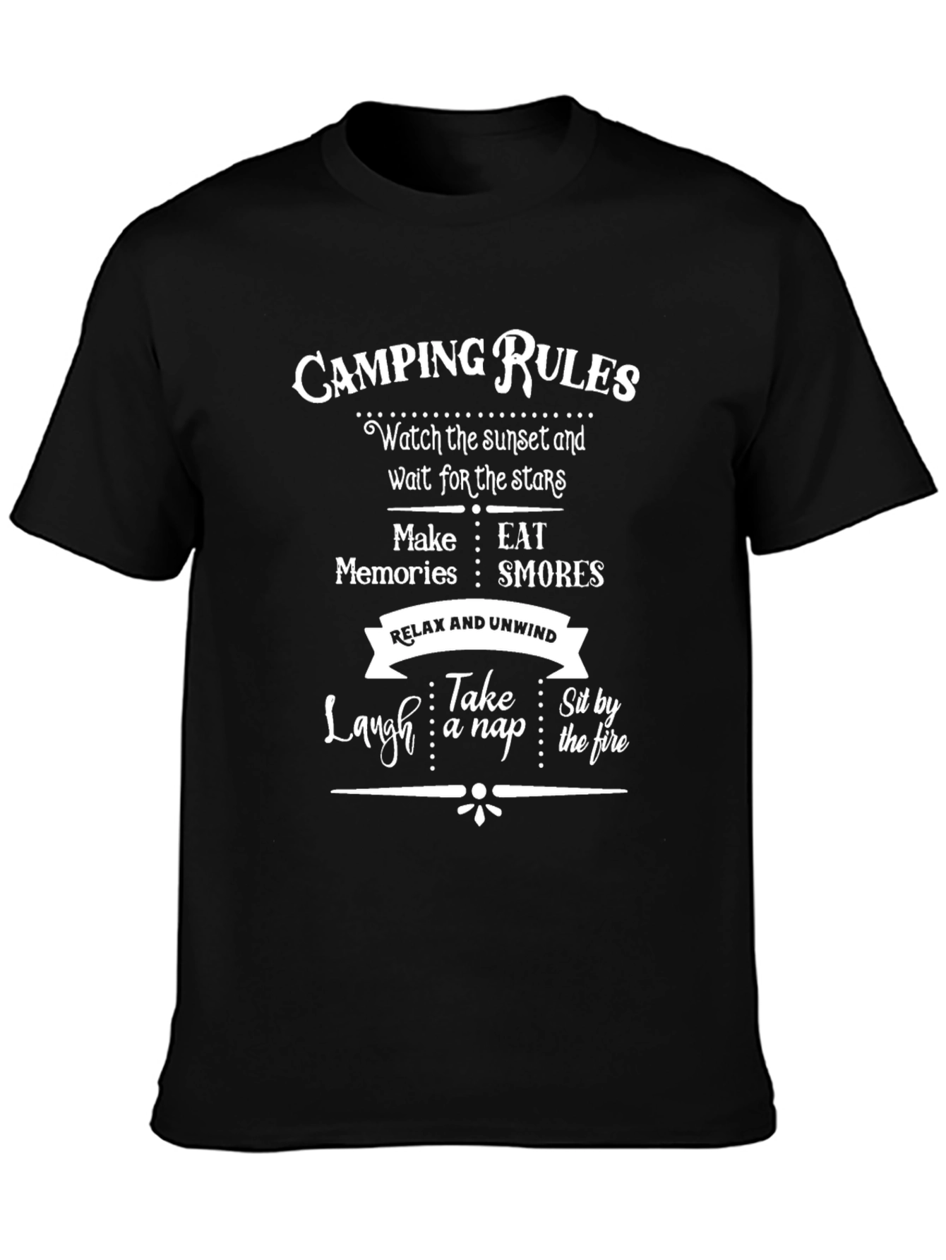 Camping Rules Graphic Tee - Relax & Unwind