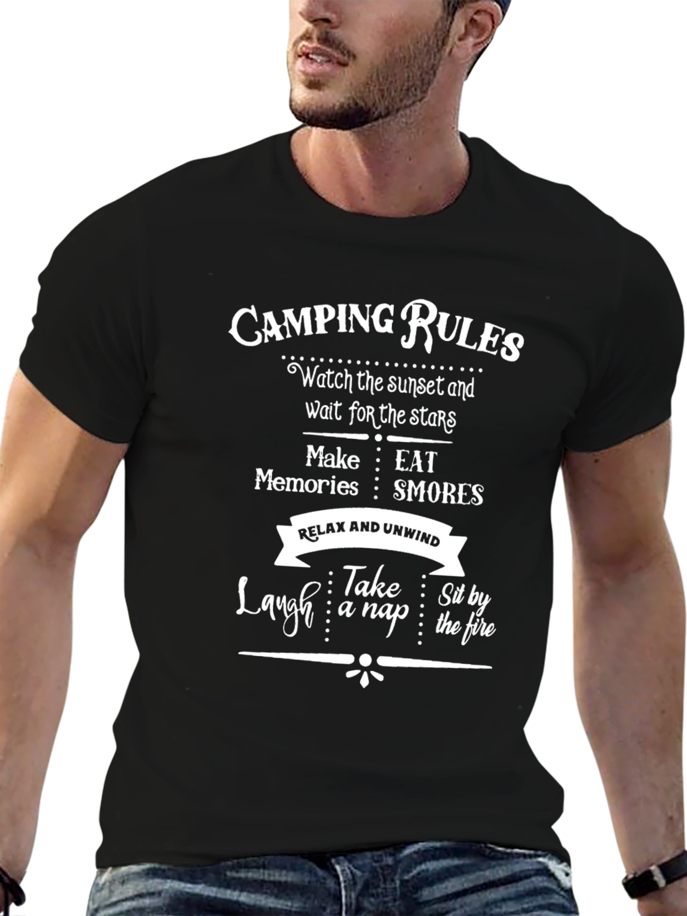 Camping Rules Graphic Tee - Relax & Unwind