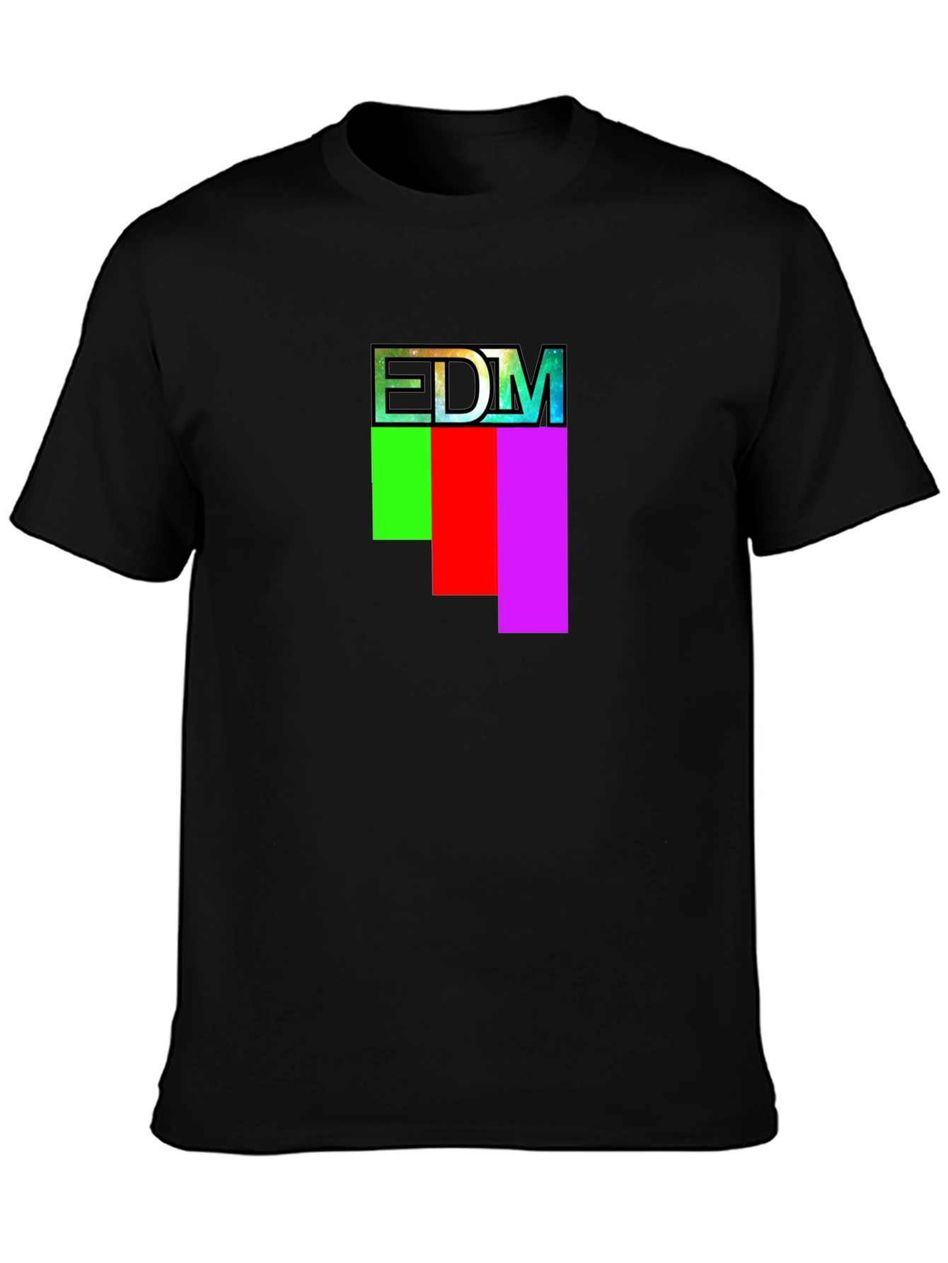 EDM Graphic Print Crew Neck T-Shirt