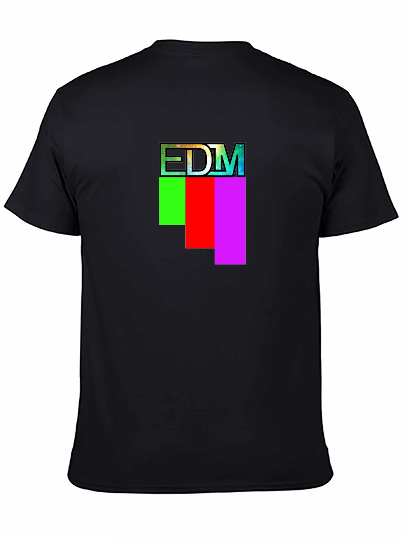 EDM Graphic Print Crew Neck T-Shirt