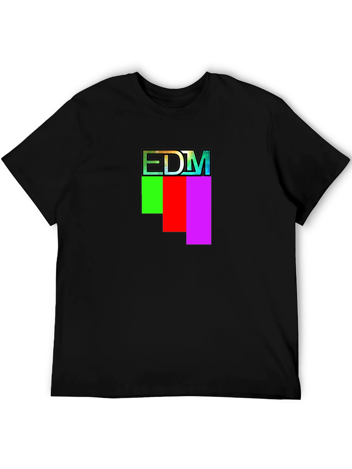 EDM Graphic Print Crew Neck T-Shirt