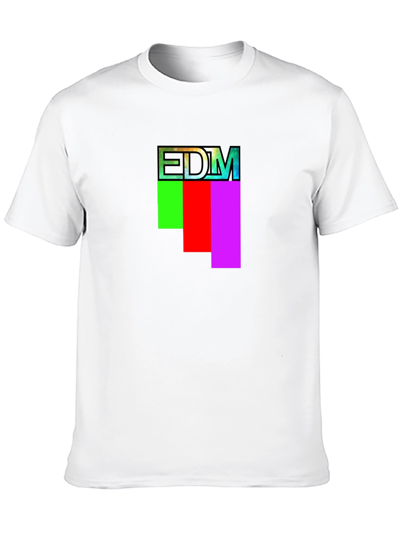EDM Graphic Print Crew Neck T-Shirt