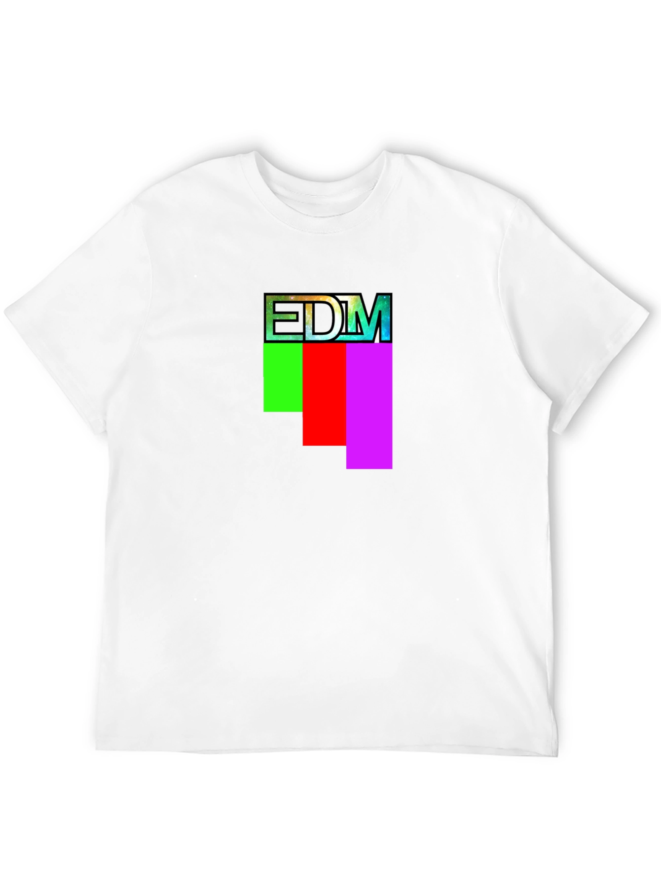 EDM Graphic Print Crew Neck T-Shirt