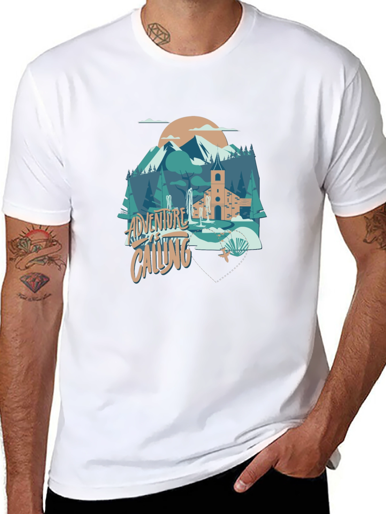 Adventure Calling Graphic Tee - Black