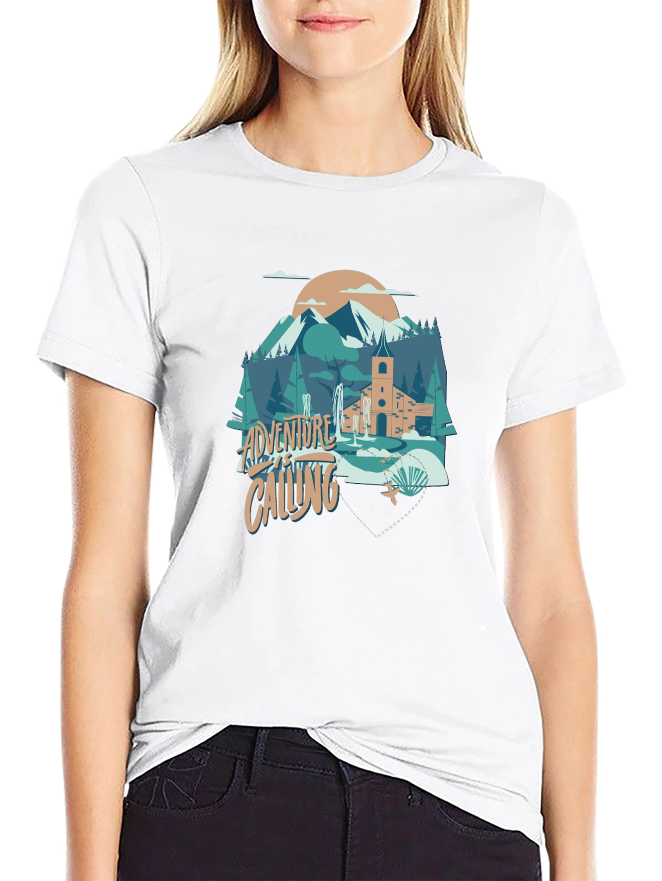 Adventure Calling Graphic Tee - Black