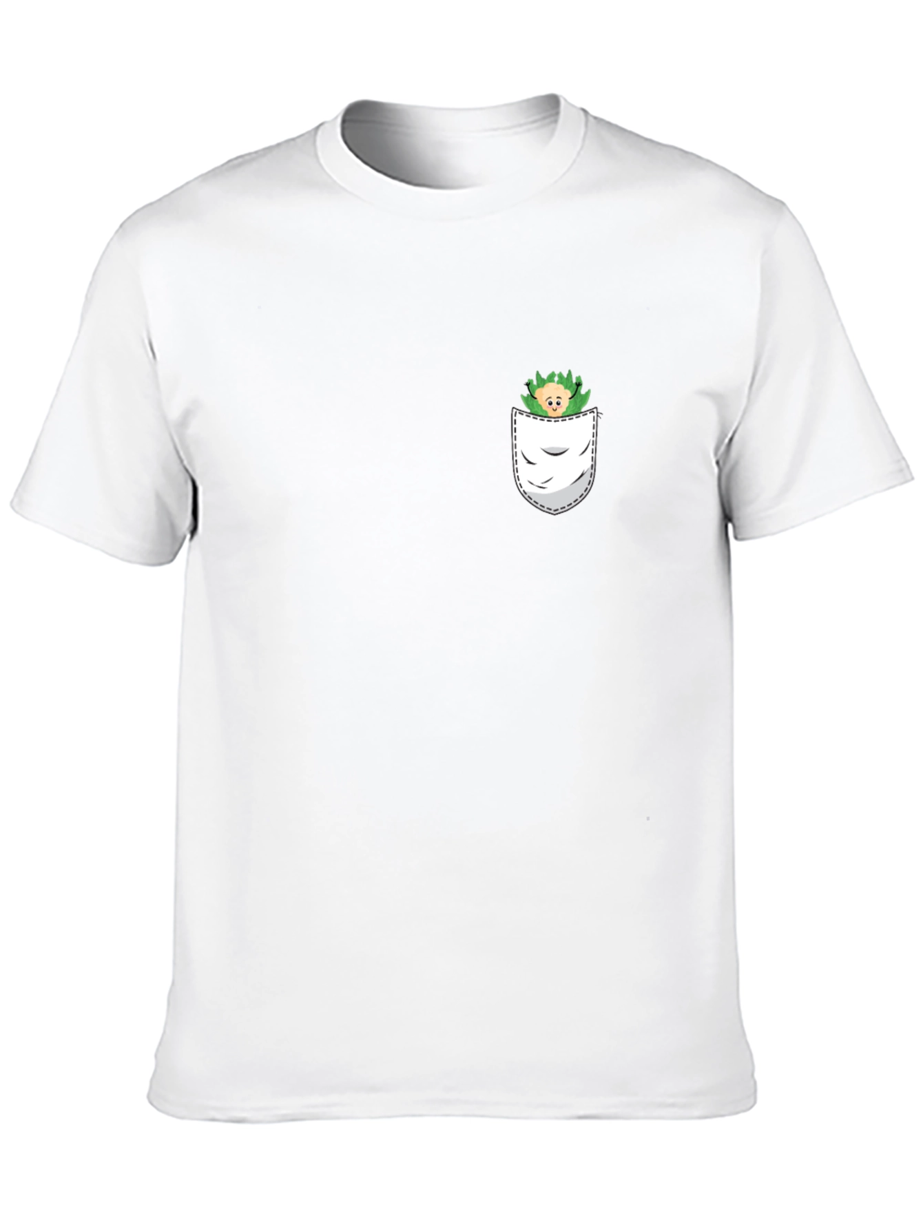 Mens Black T-Shirt with Pocket Monster Graphic