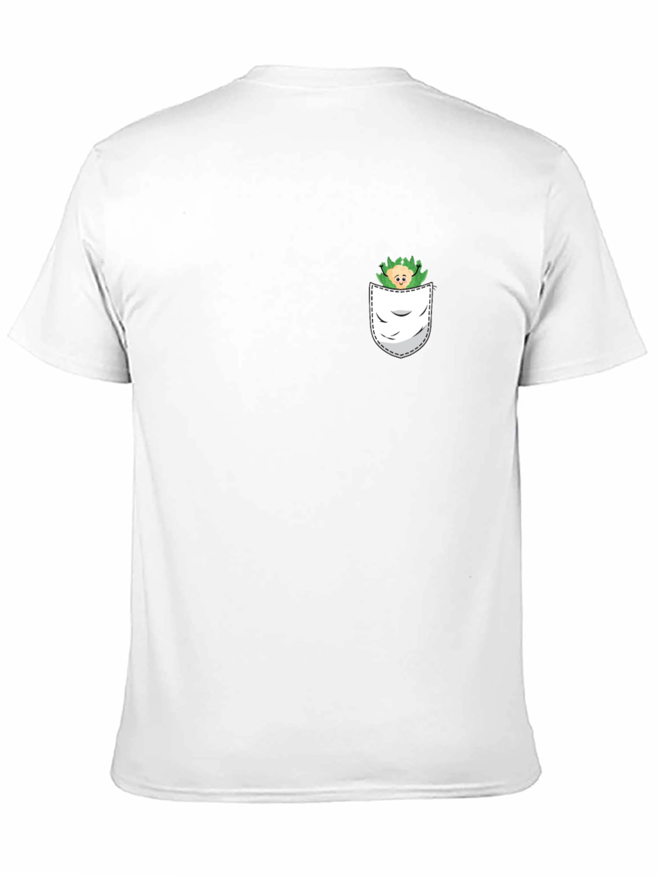 Mens Black T-Shirt with Pocket Monster Graphic