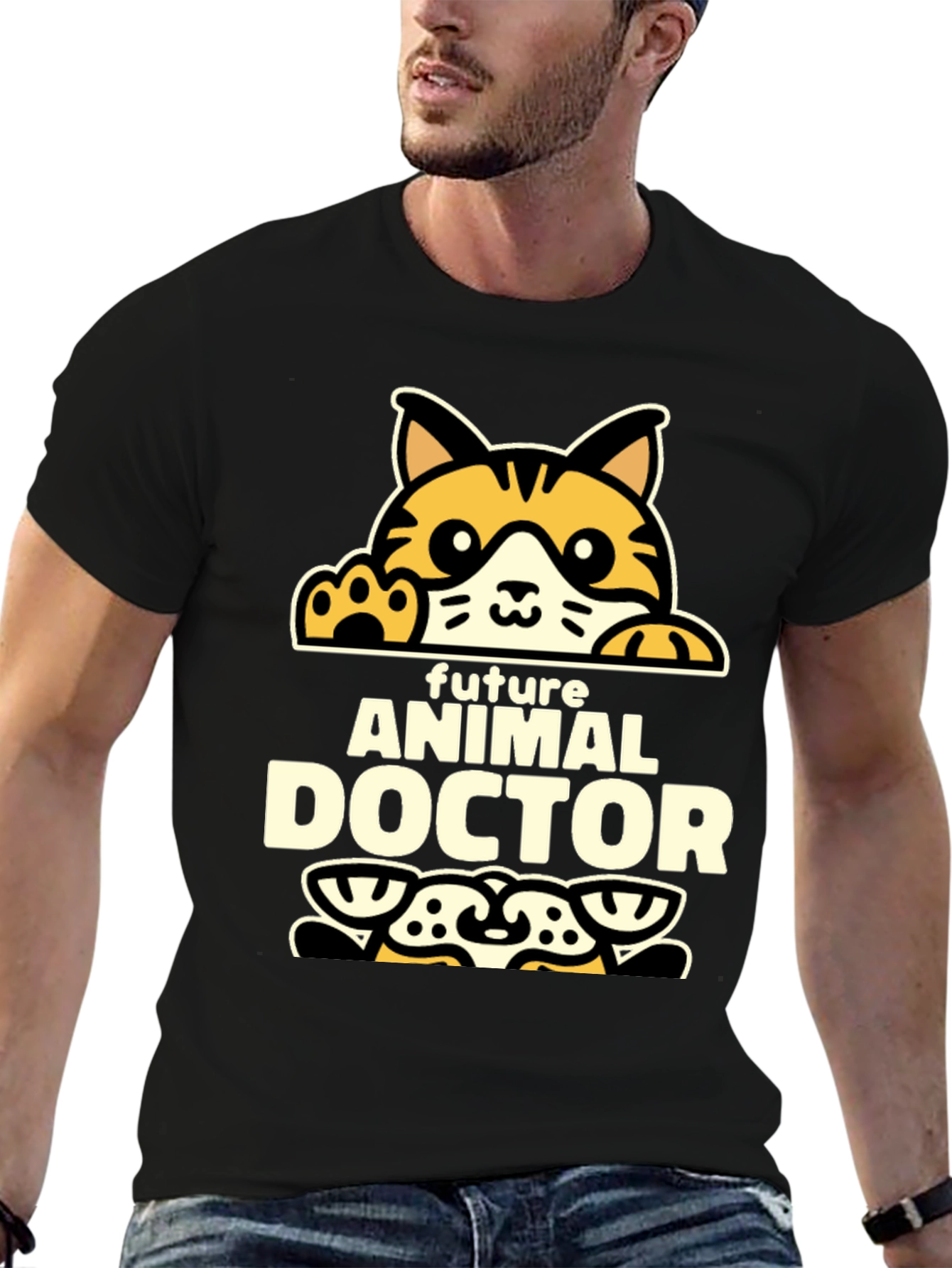 Future Animal Doctor T-Shirt - Cute Cat Design
