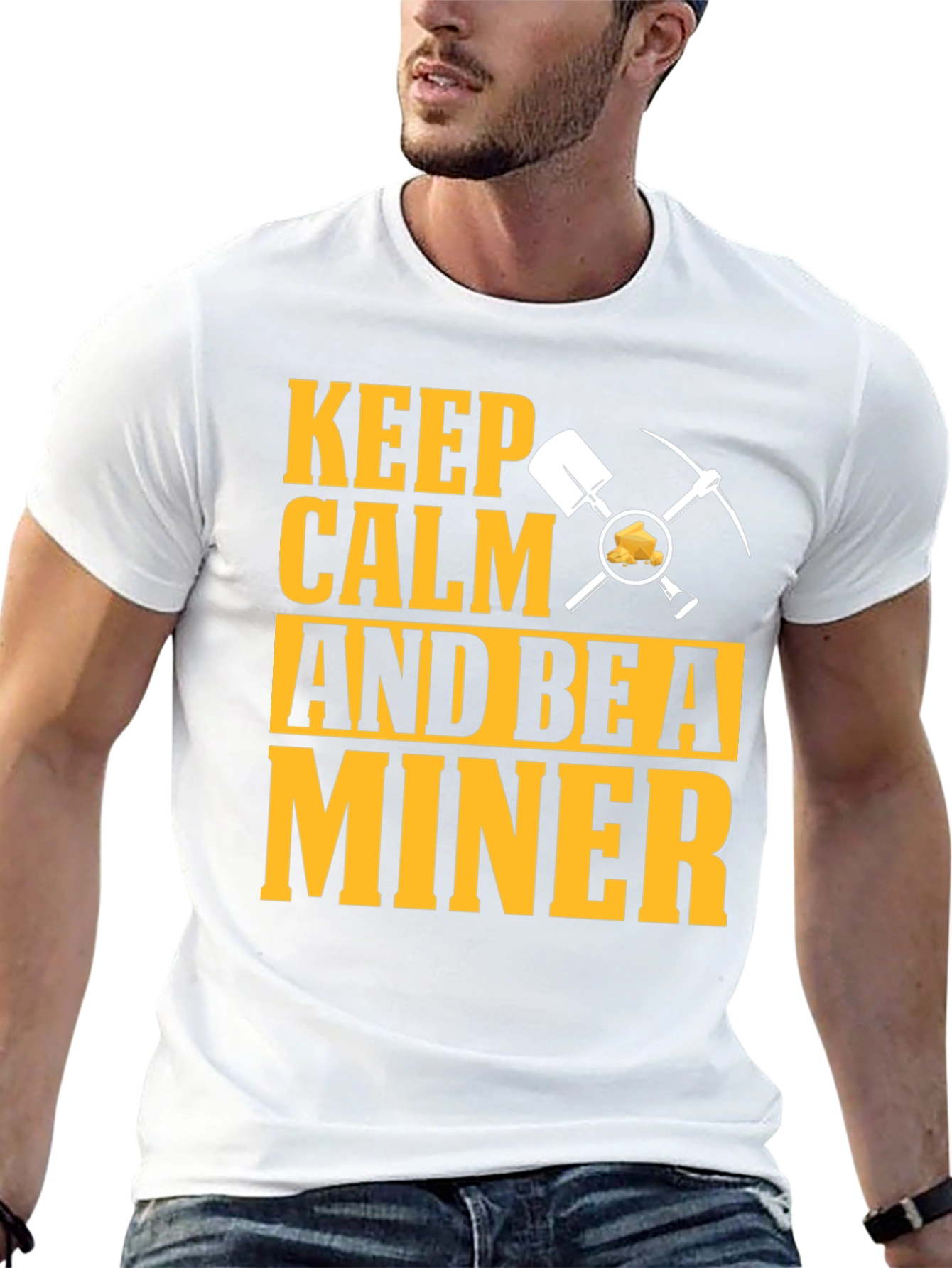 Keep Calm Miner T-Shirt:  Funny Mining Graphic Tee
