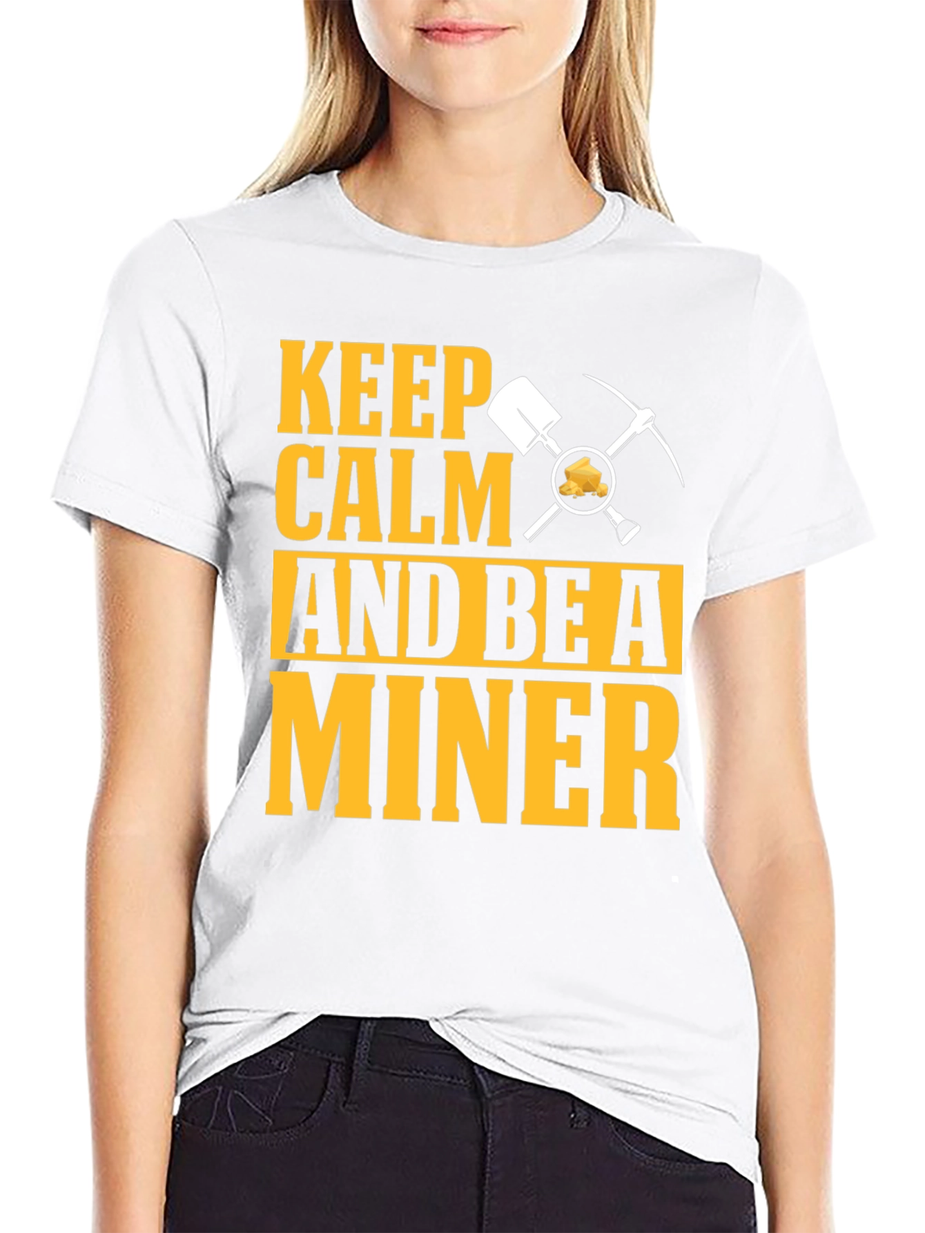 Keep Calm Miner T-Shirt:  Funny Mining Graphic Tee