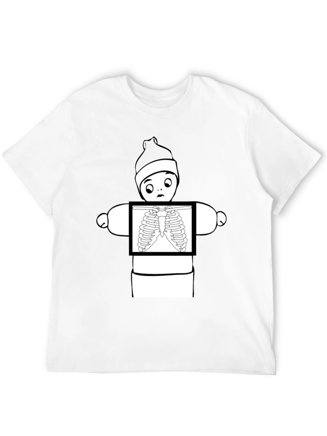 Funny X-Ray Baby Doll Black T-Shirt