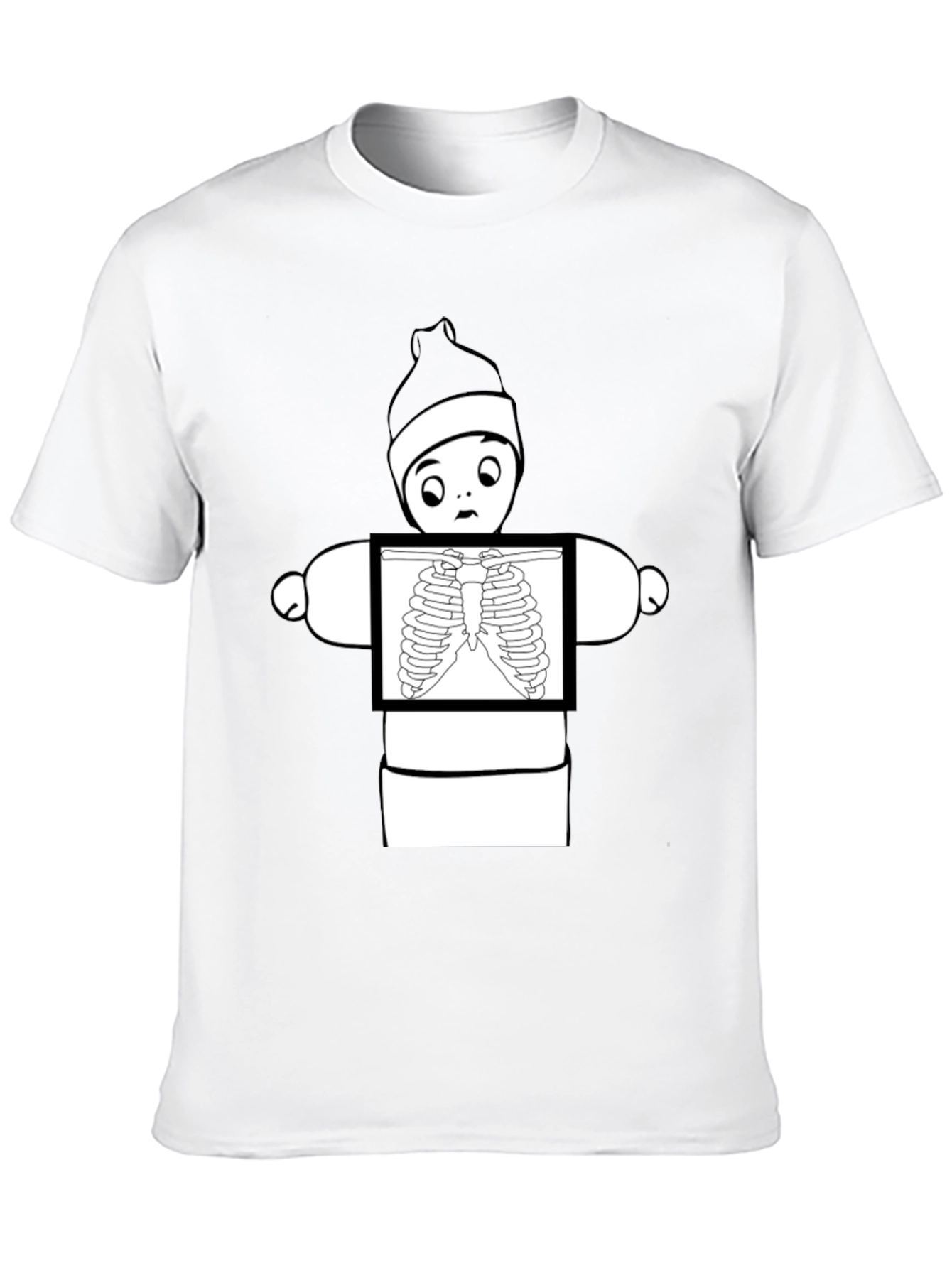 Funny X-Ray Baby Doll Black T-Shirt