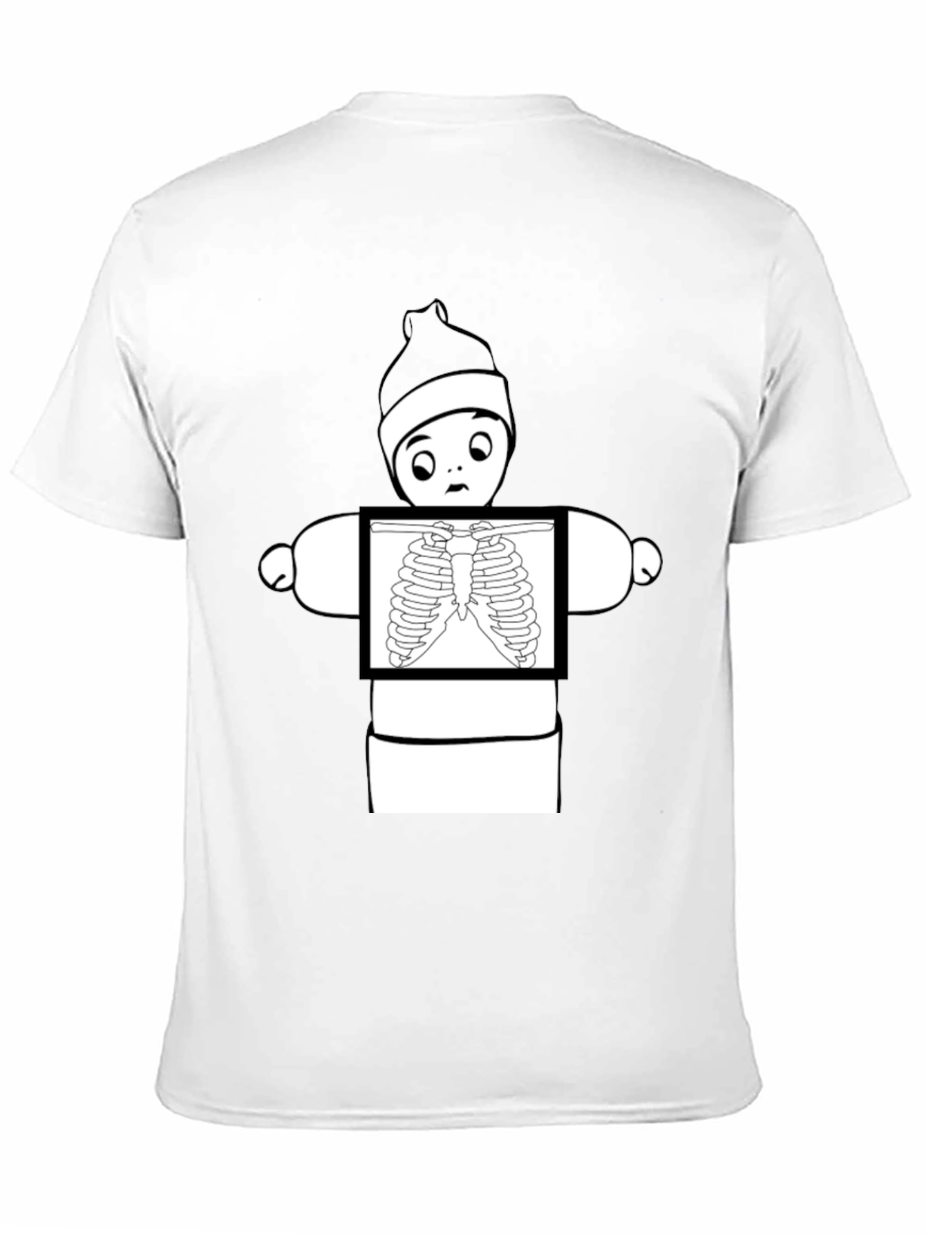 Funny X-Ray Baby Doll Black T-Shirt