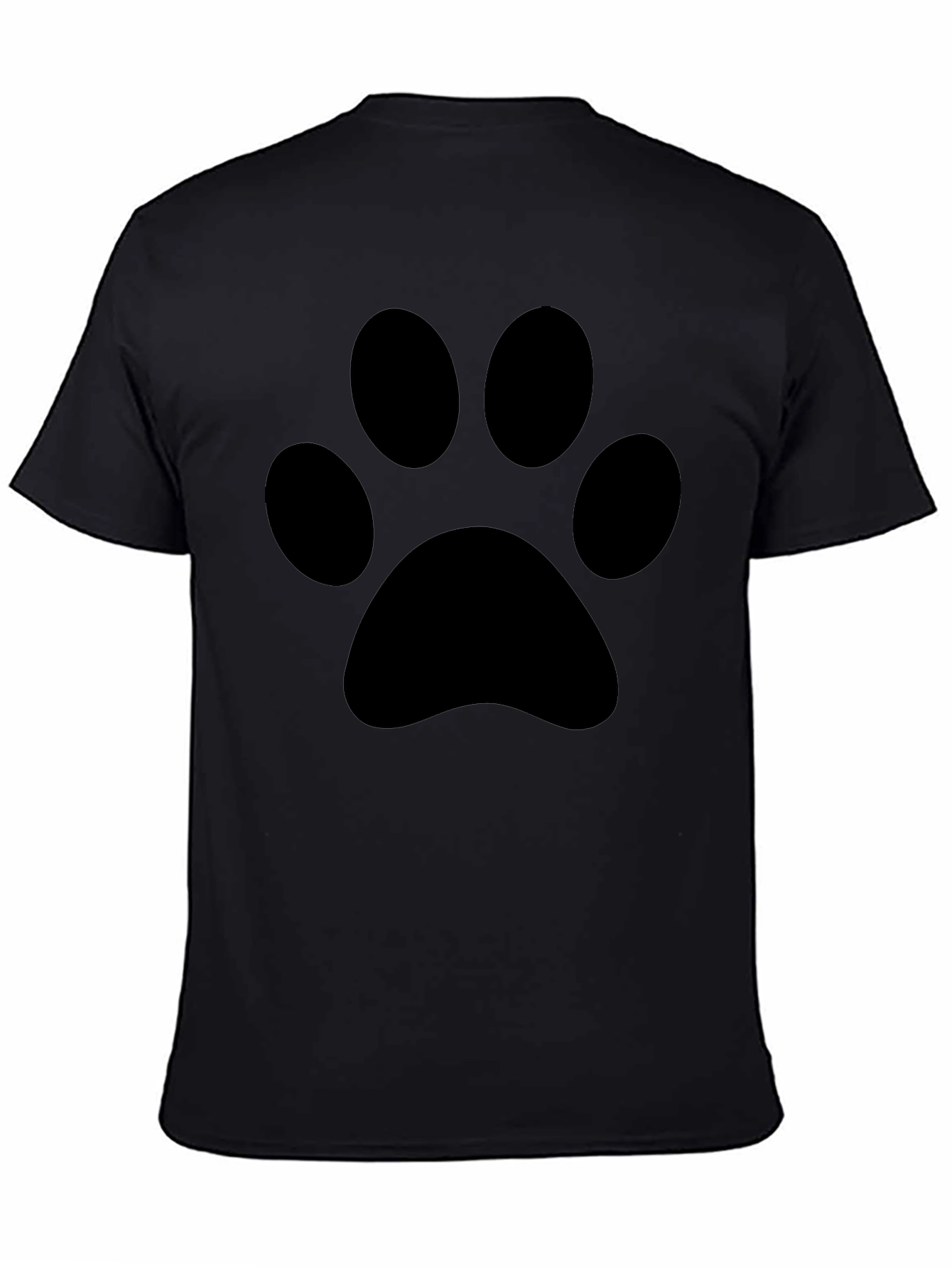 Paw Print Graphic Tee - Black