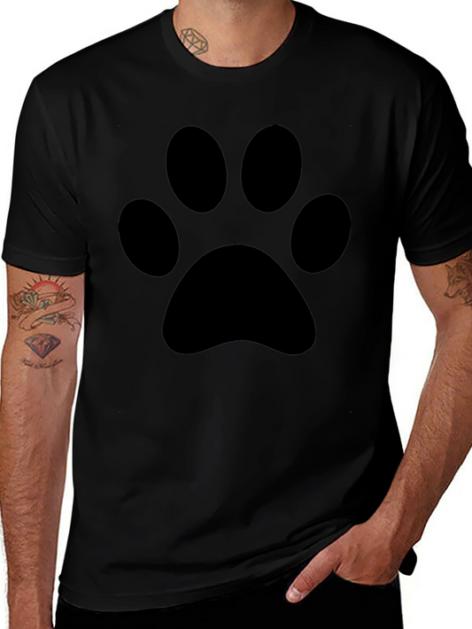 Paw Print Graphic Tee - Black
