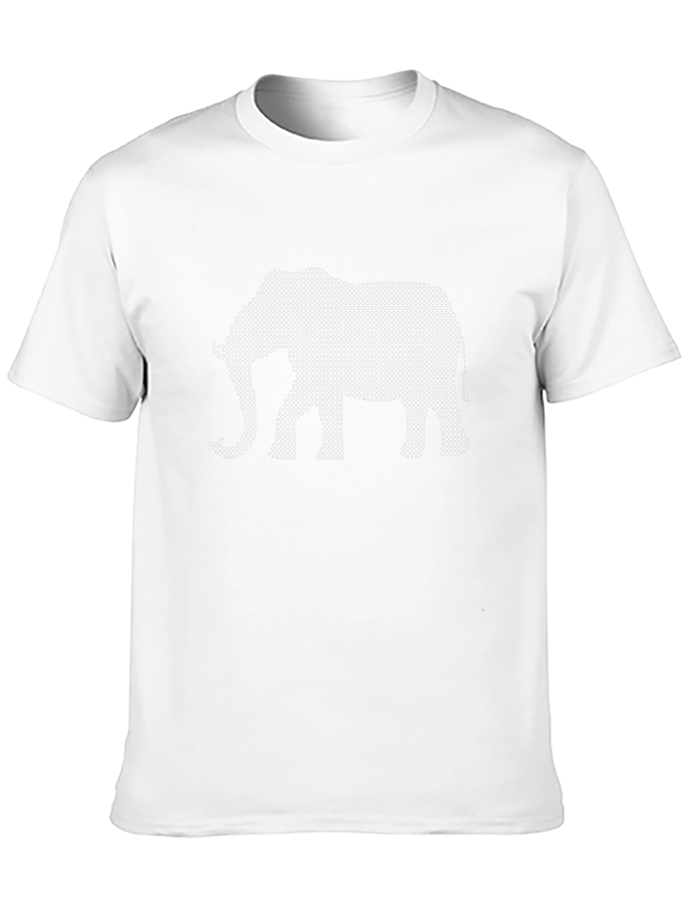 Elephant Dot Art Black T-Shirt - Modern Graphic Tee