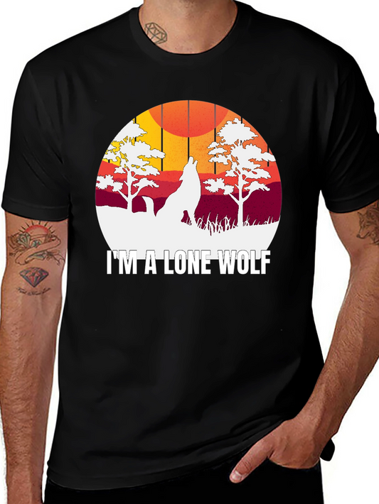 Lone Wolf Graphic Tee - Mens Black T-Shirt