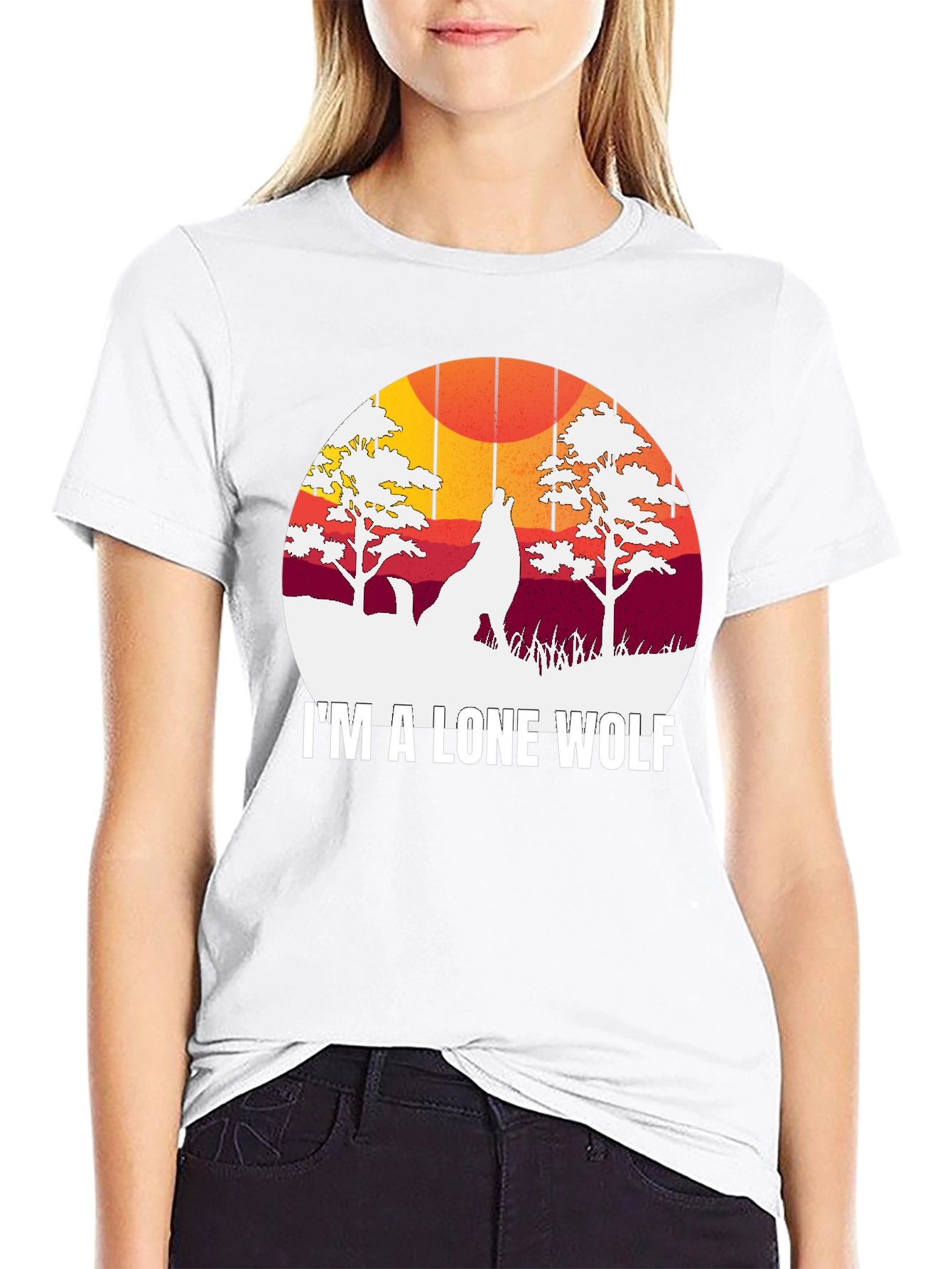 Lone Wolf Graphic Tee - Mens Black T-Shirt