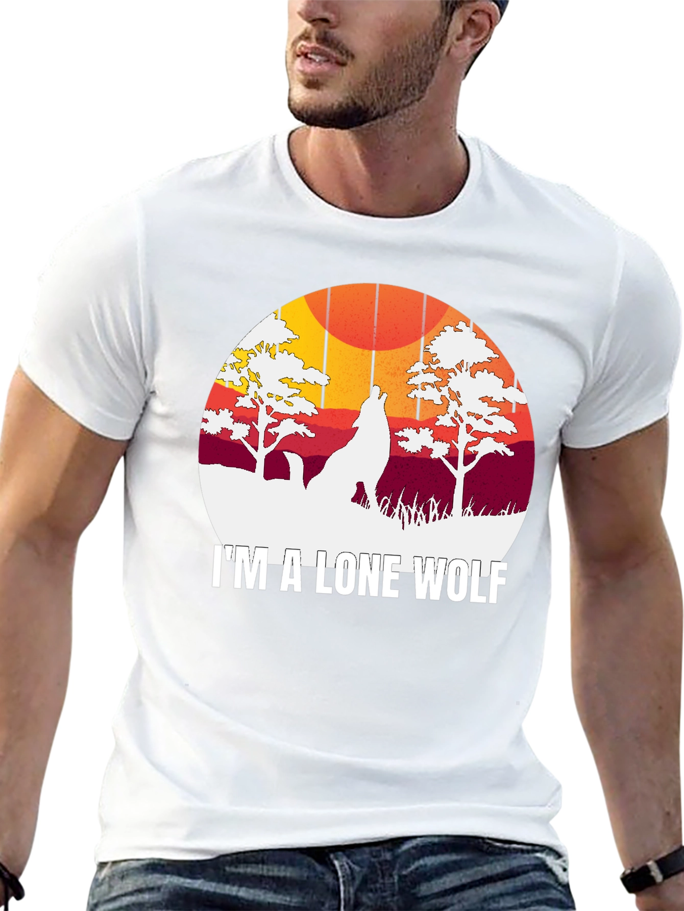 Lone Wolf Graphic Tee - Mens Black T-Shirt
