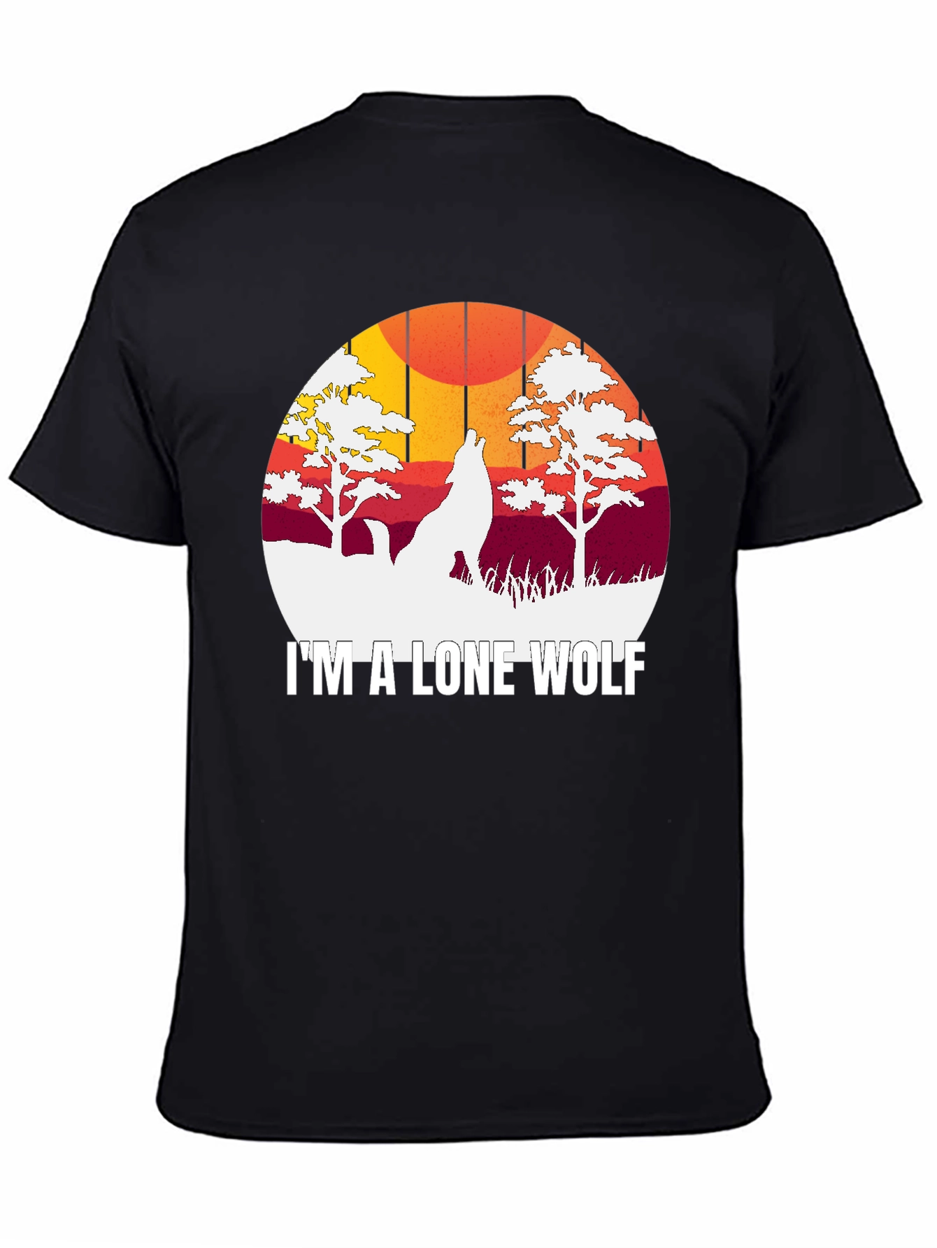 Lone Wolf Graphic Tee - Mens Black T-Shirt