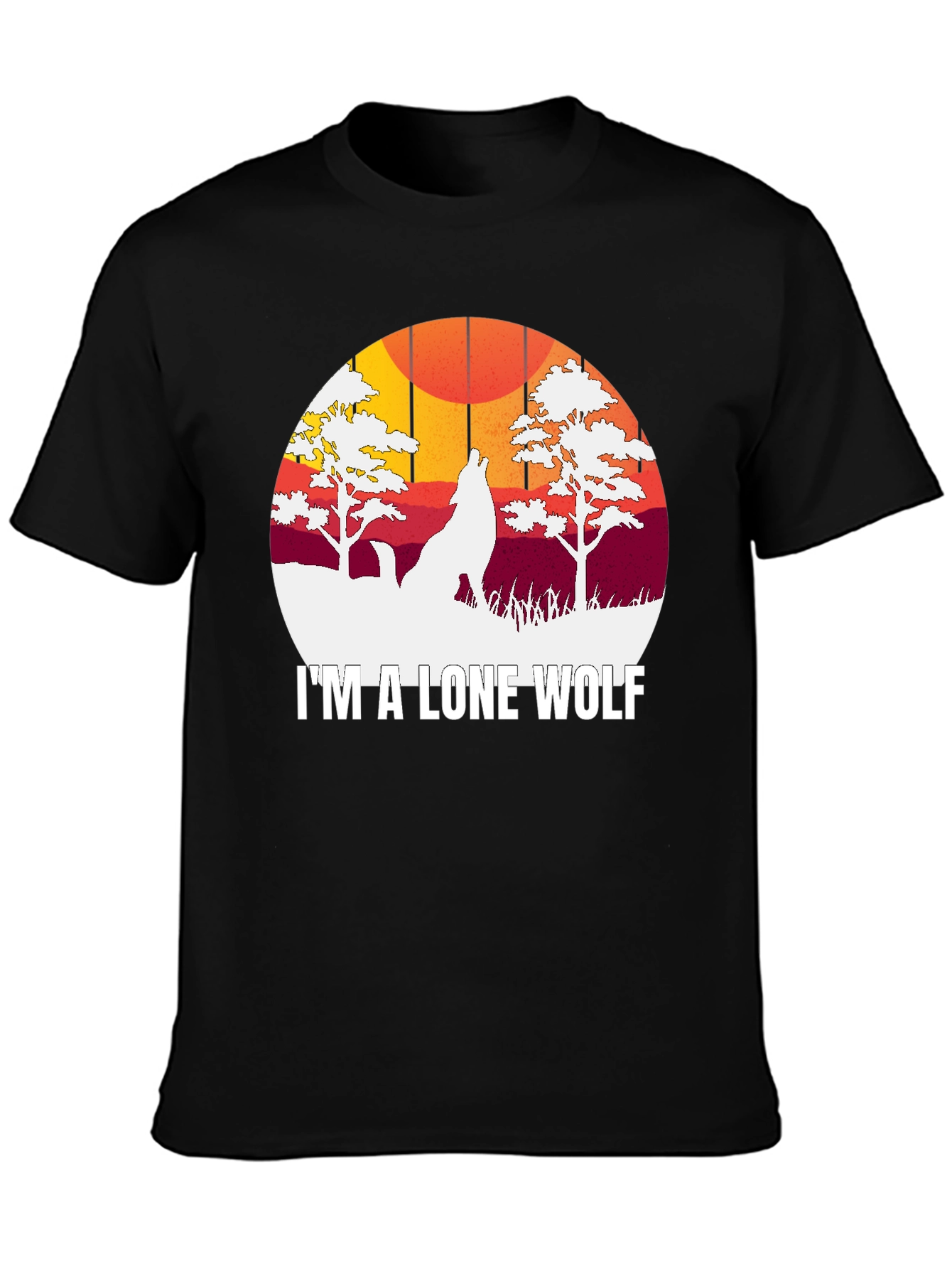 Lone Wolf Graphic Tee - Mens Black T-Shirt