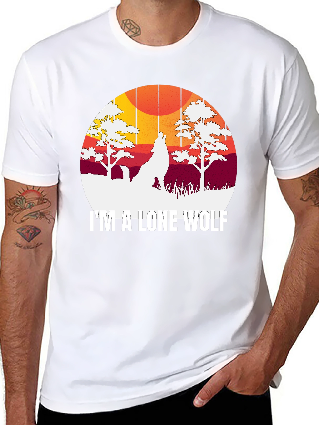 Lone Wolf Graphic Tee - Mens Black T-Shirt