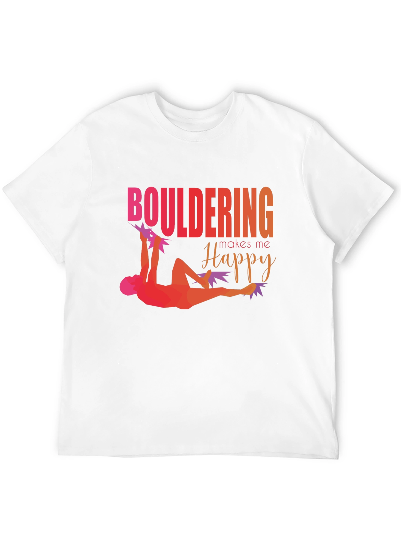 Bouldering Makes Me Happy Graphic Tee