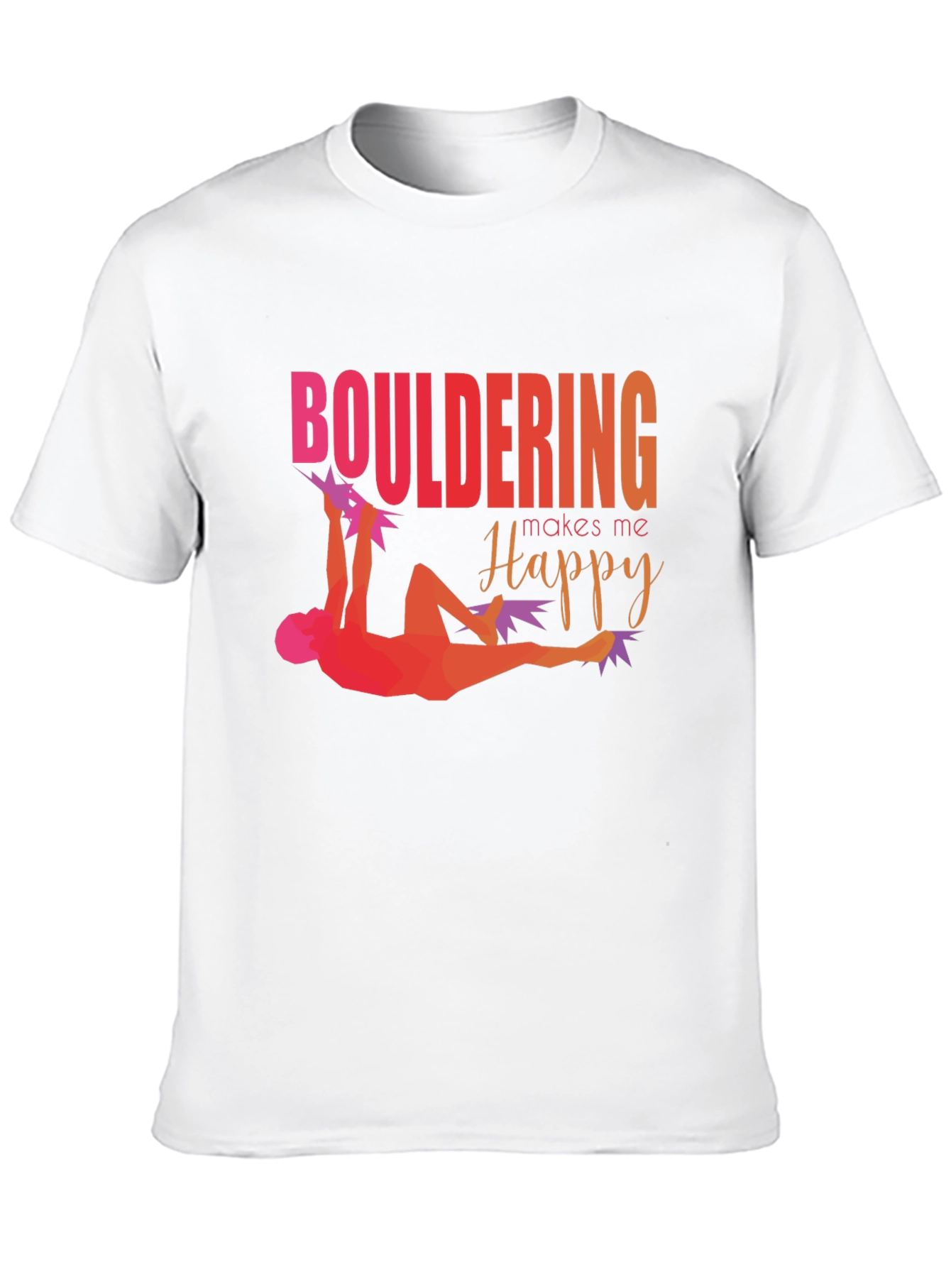 Bouldering Makes Me Happy Graphic Tee