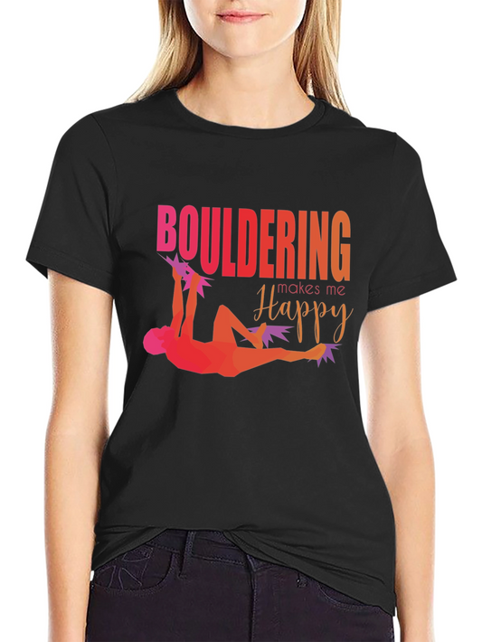 Bouldering Makes Me Happy Graphic Tee