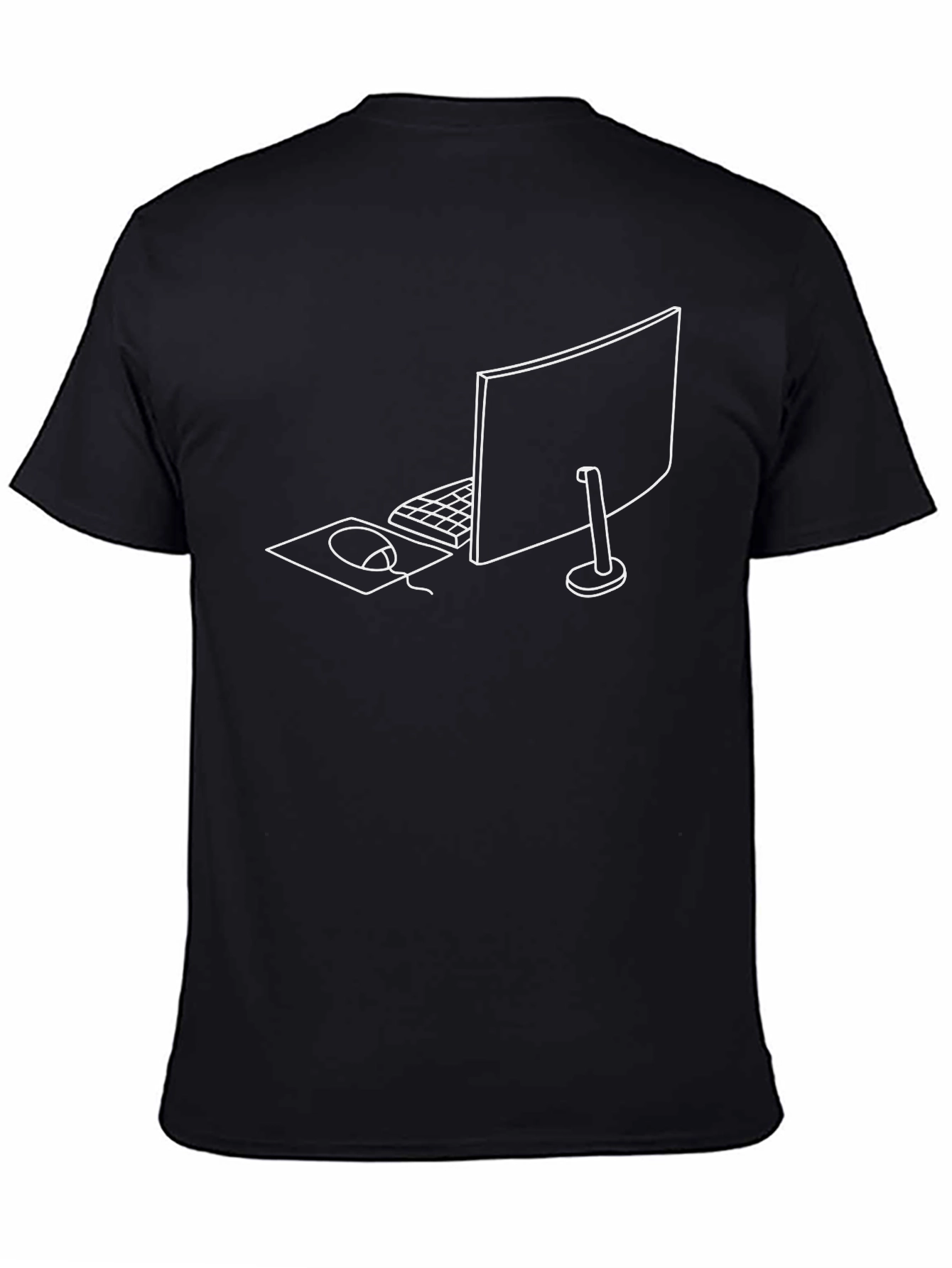 Minimalist Gamer Desktop T-Shirt - Black