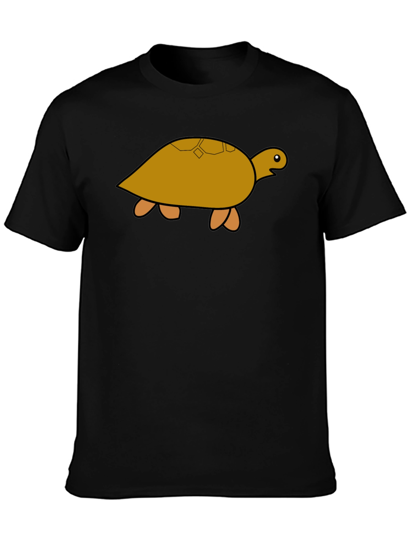 Turtle Graphic T-Shirt - Black Cotton Tee