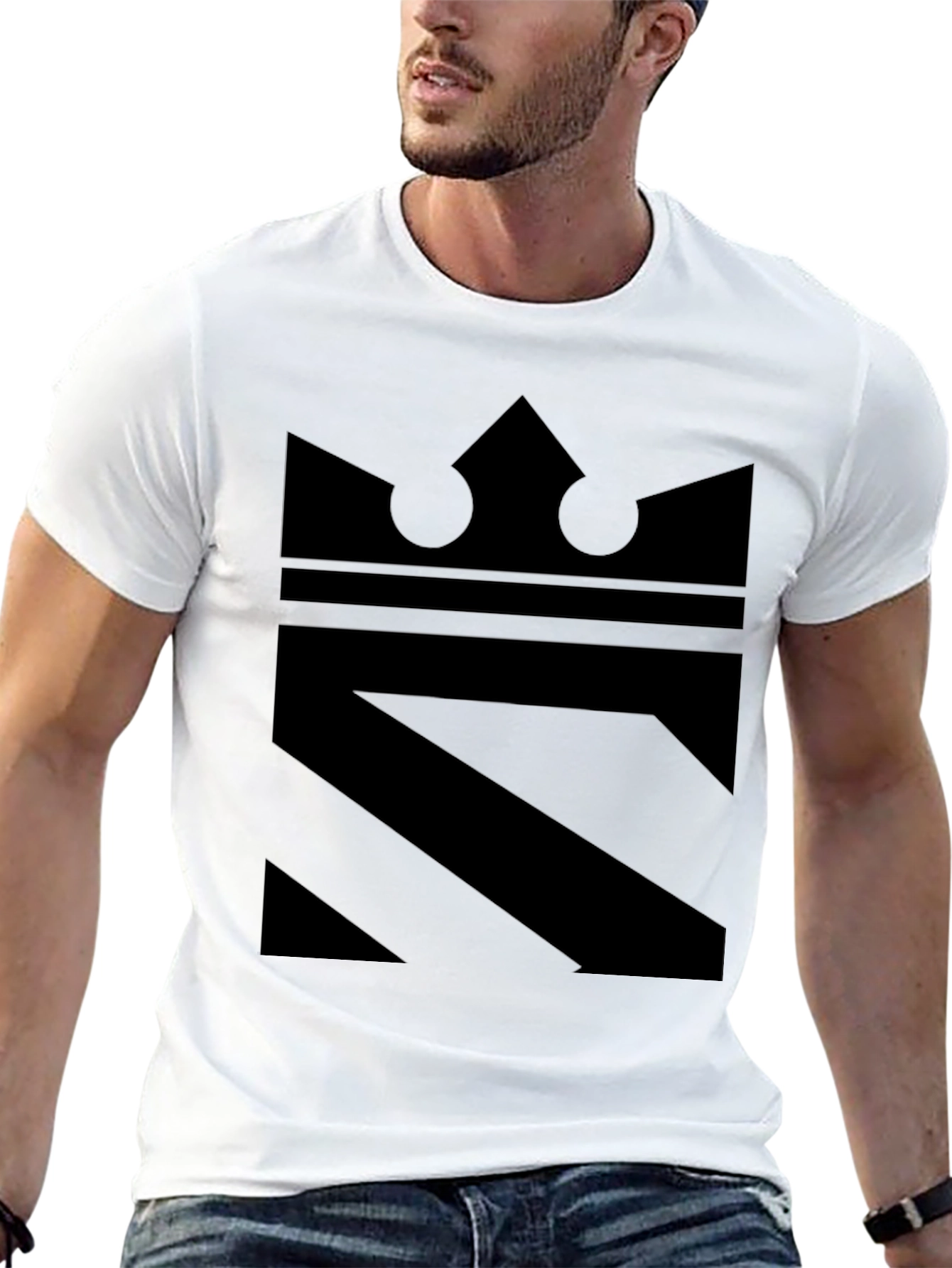 Crown Graphic Black T-Shirt - Modern Style