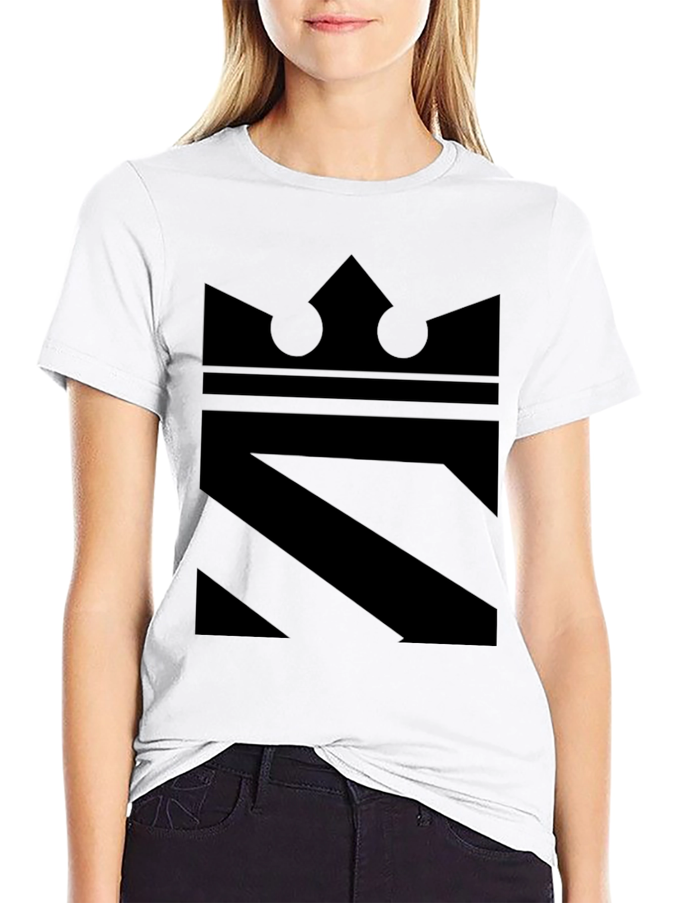 Crown Graphic Black T-Shirt - Modern Style