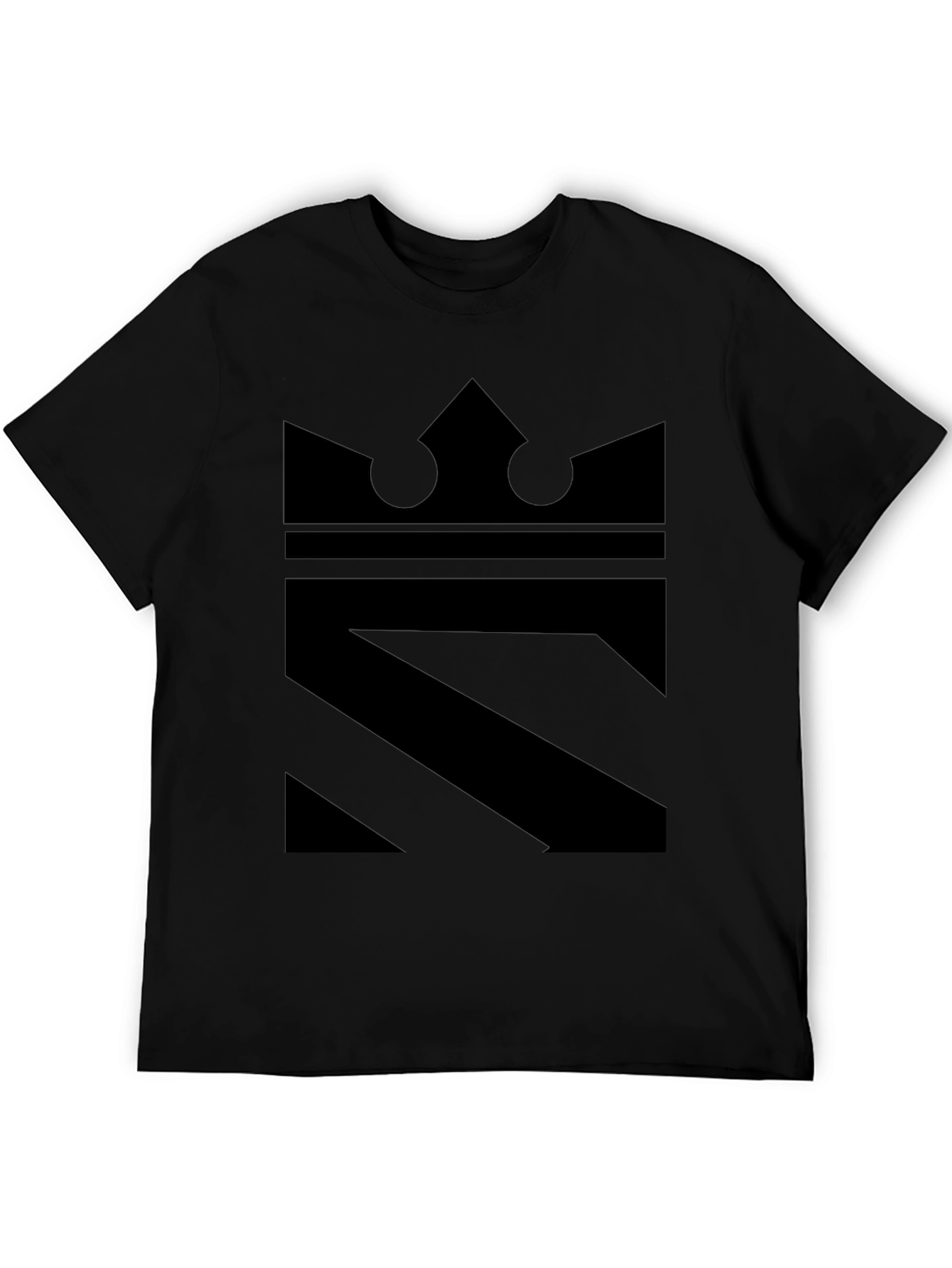 Crown Graphic Black T-Shirt - Modern Style