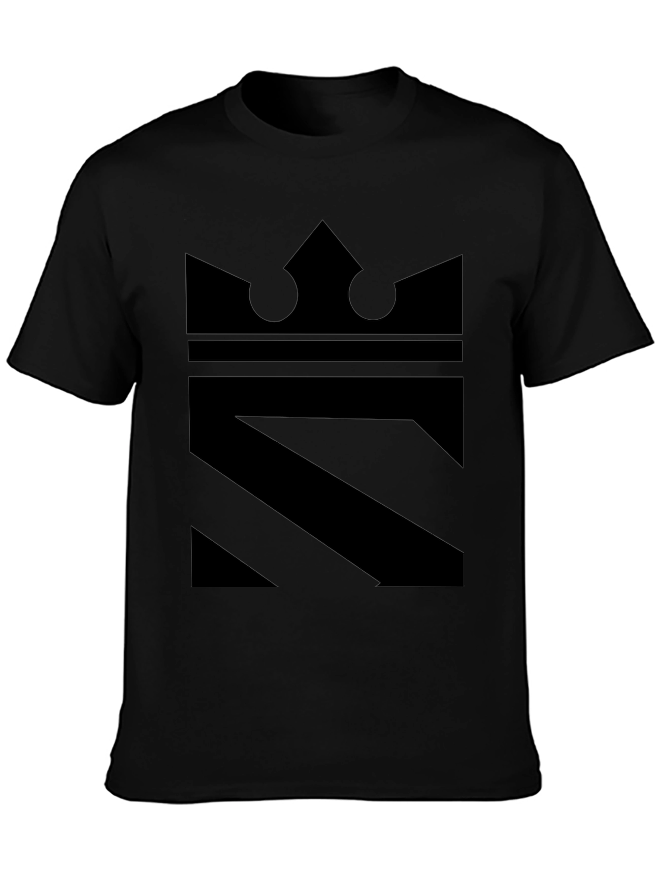 Crown Graphic Black T-Shirt - Modern Style