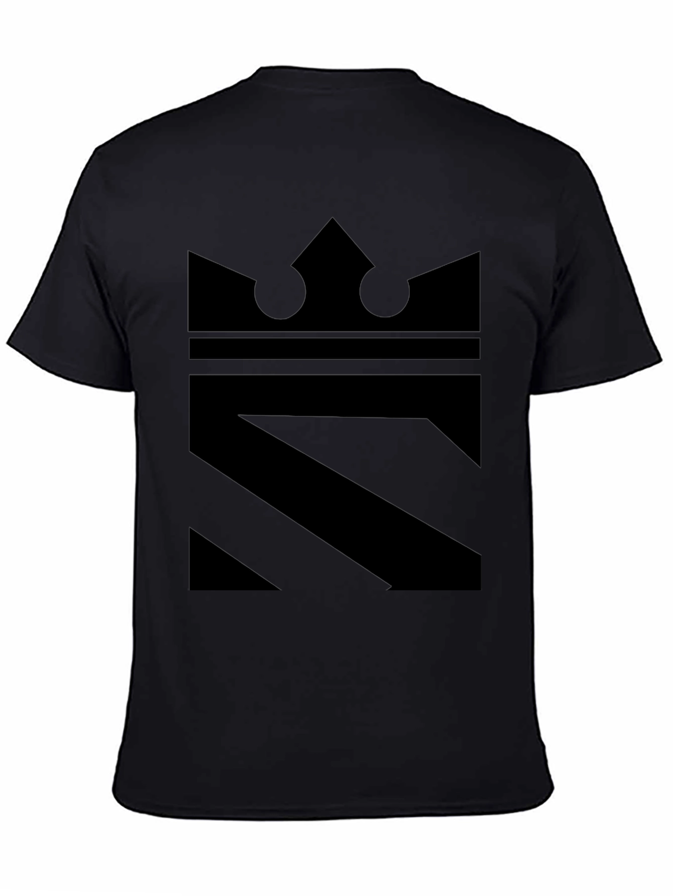 Crown Graphic Black T-Shirt - Modern Style