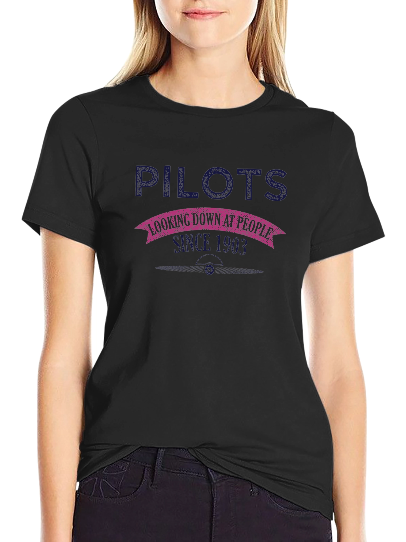 Pilots Looking Down At People Graphic T-Shirt