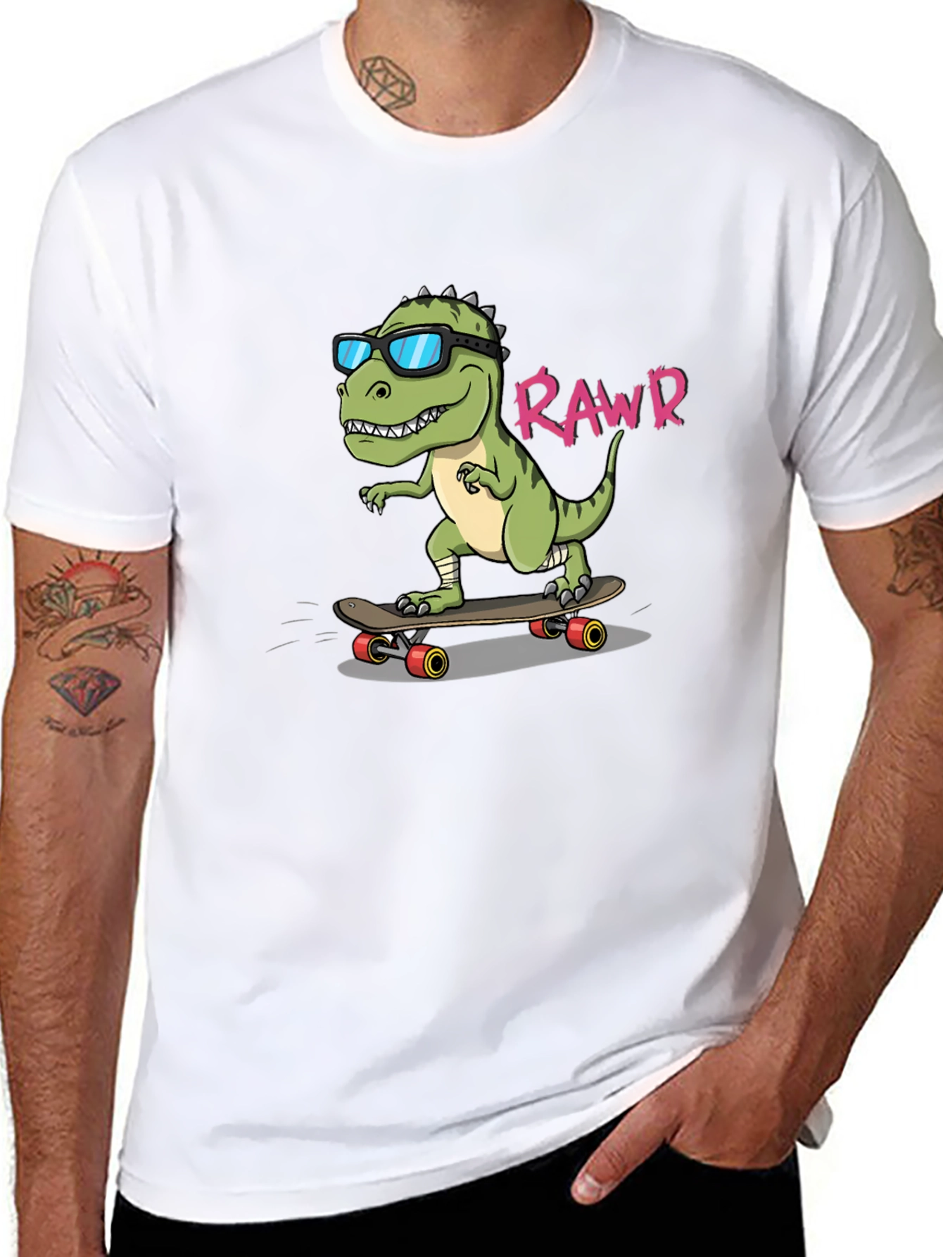 Cool Dino Rawr T-Shirt - Skater Style