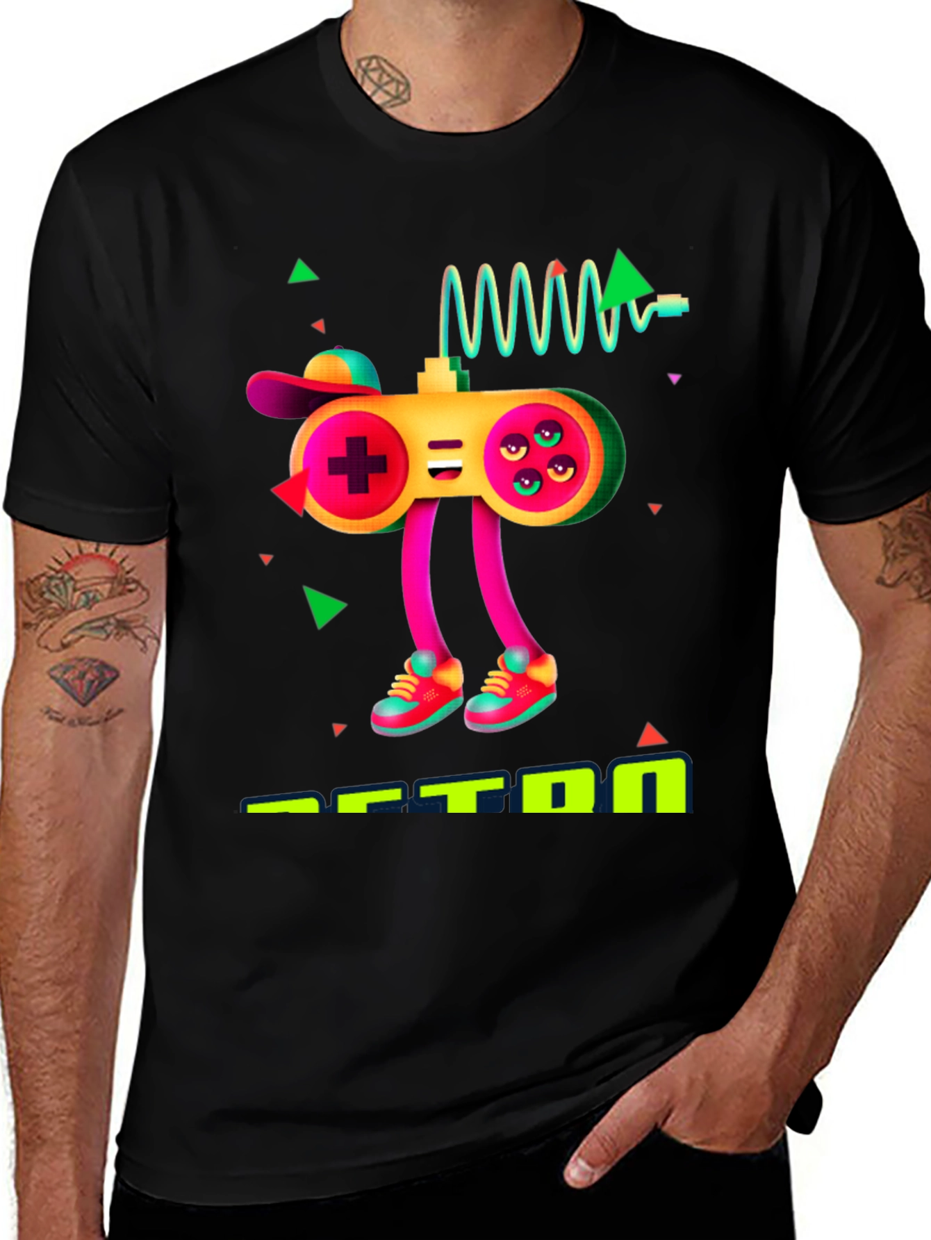 Gaming Controller Graphic Black T-Shirt