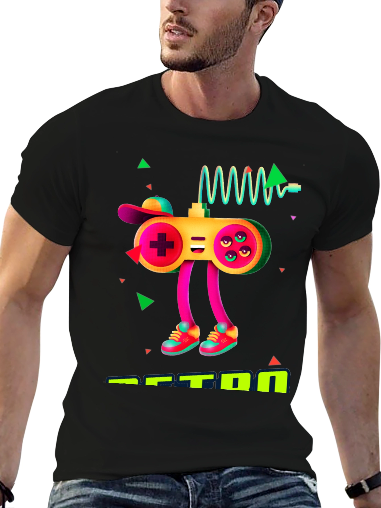 Gaming Controller Graphic Black T-Shirt