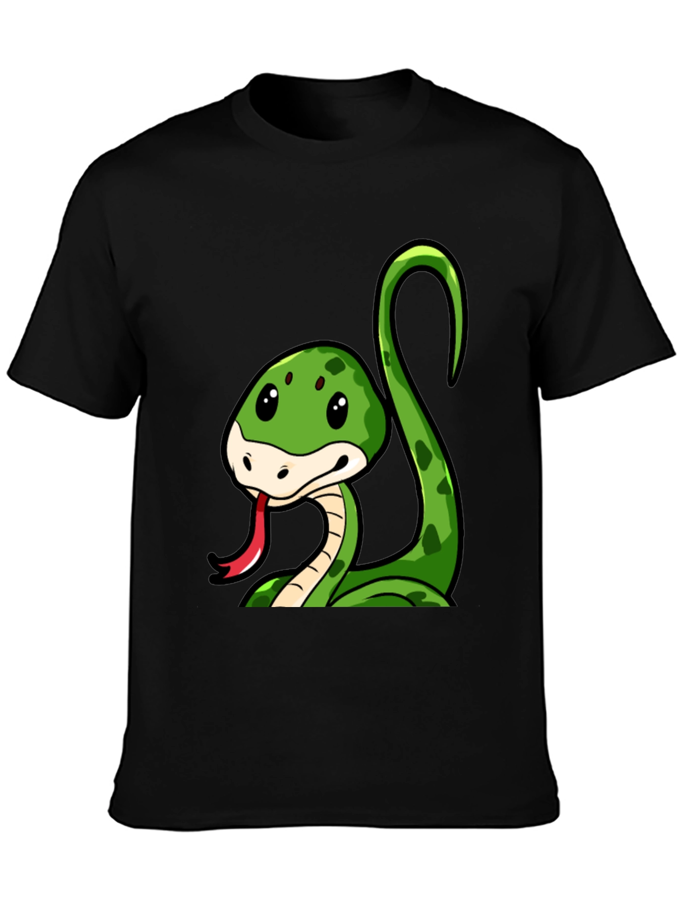 Cute Cartoon Snake Graphic T-Shirt