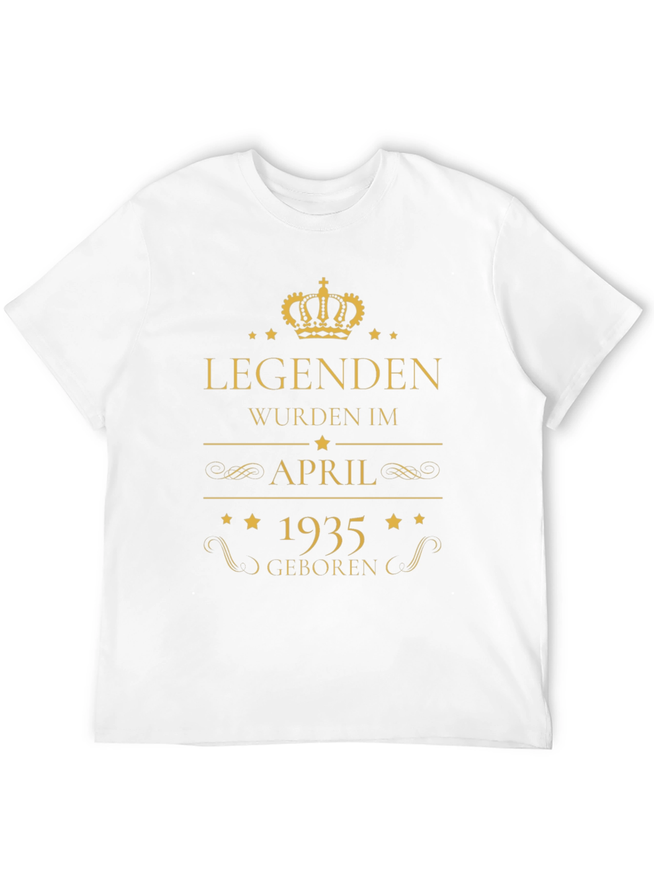 Legends Born in April 1935 Black T-Shirt