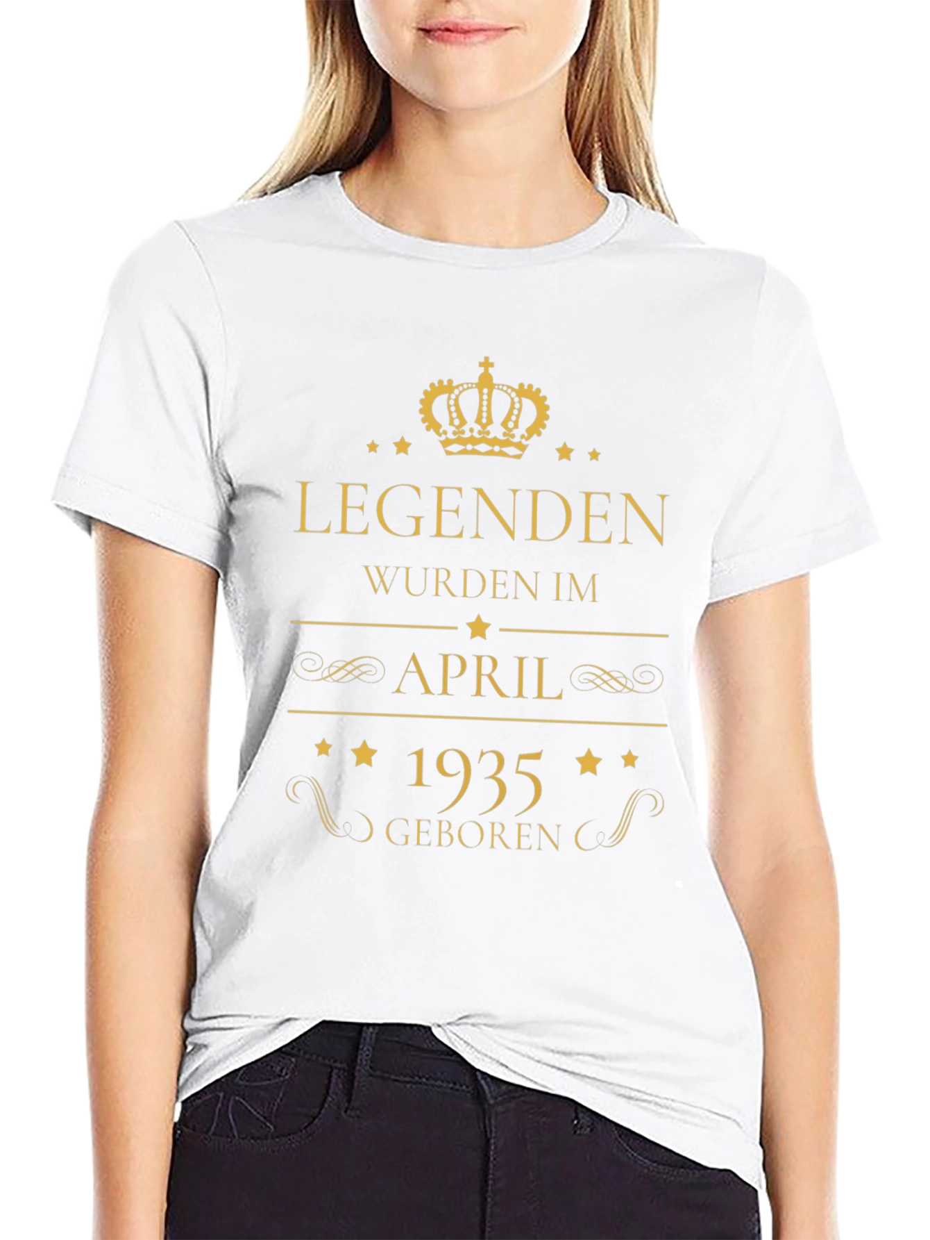 Legends Born in April 1935 Black T-Shirt