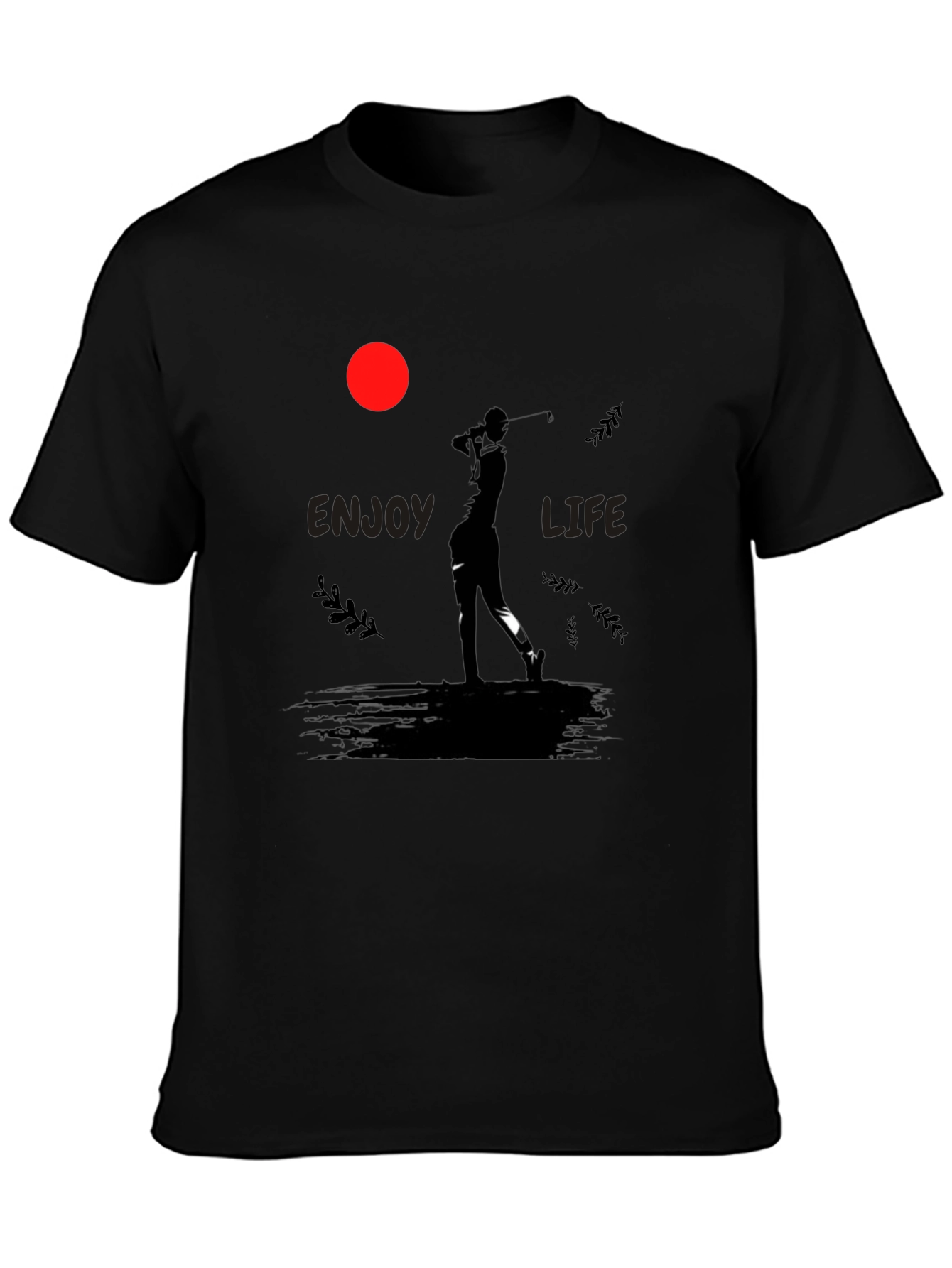 Enjoy Life Golfer Graphic Tee - Black